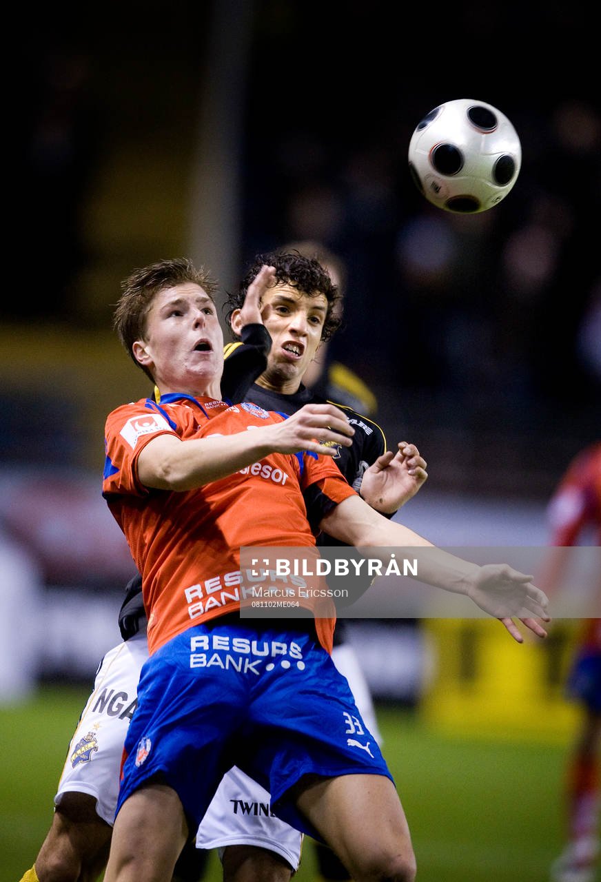 Marcus Bergholtz, Helsingborg, och Jorge Ortíz, AIK
