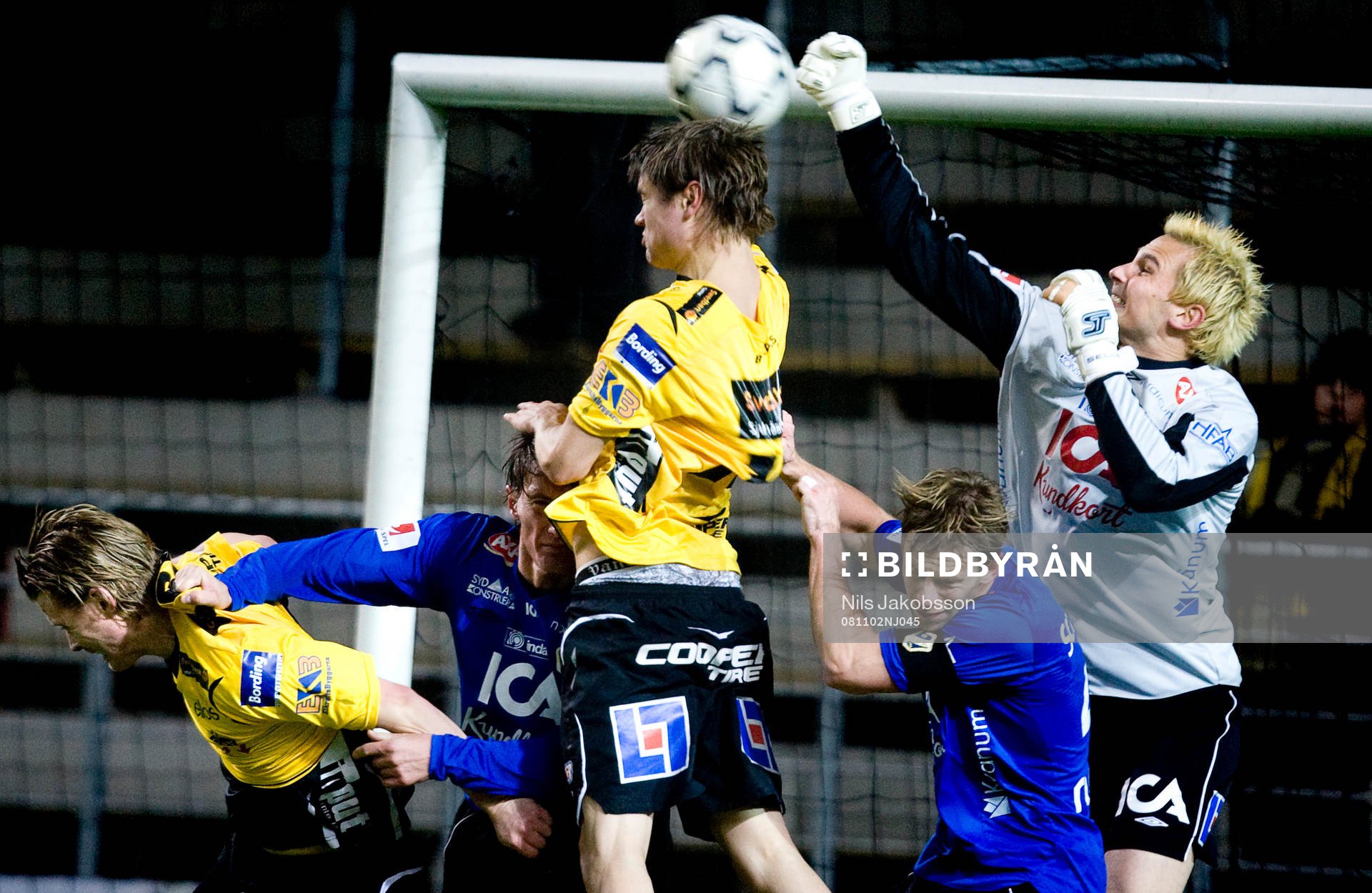 Magnus Bahne, målvakt Halmstad, utboxning