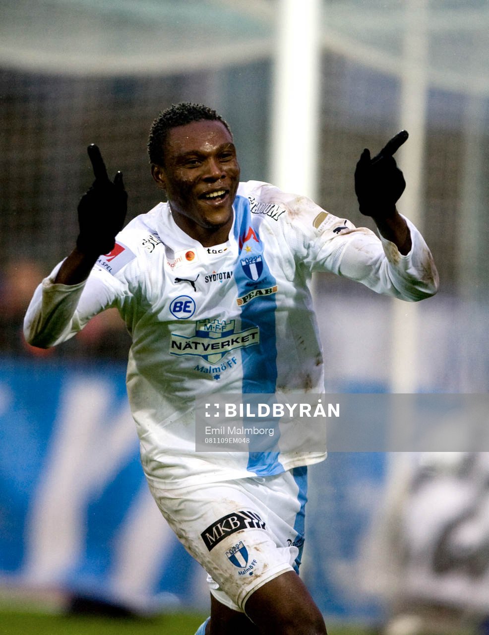 Edward Ofere,  Jubel vid 3-0