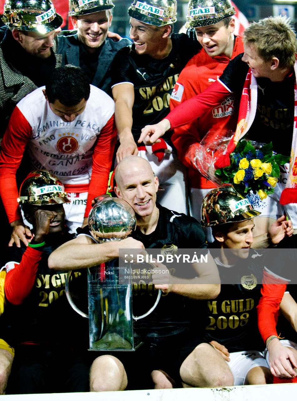 Henrik Rydström, kramar om pokalen, jubel, SM-Guld.