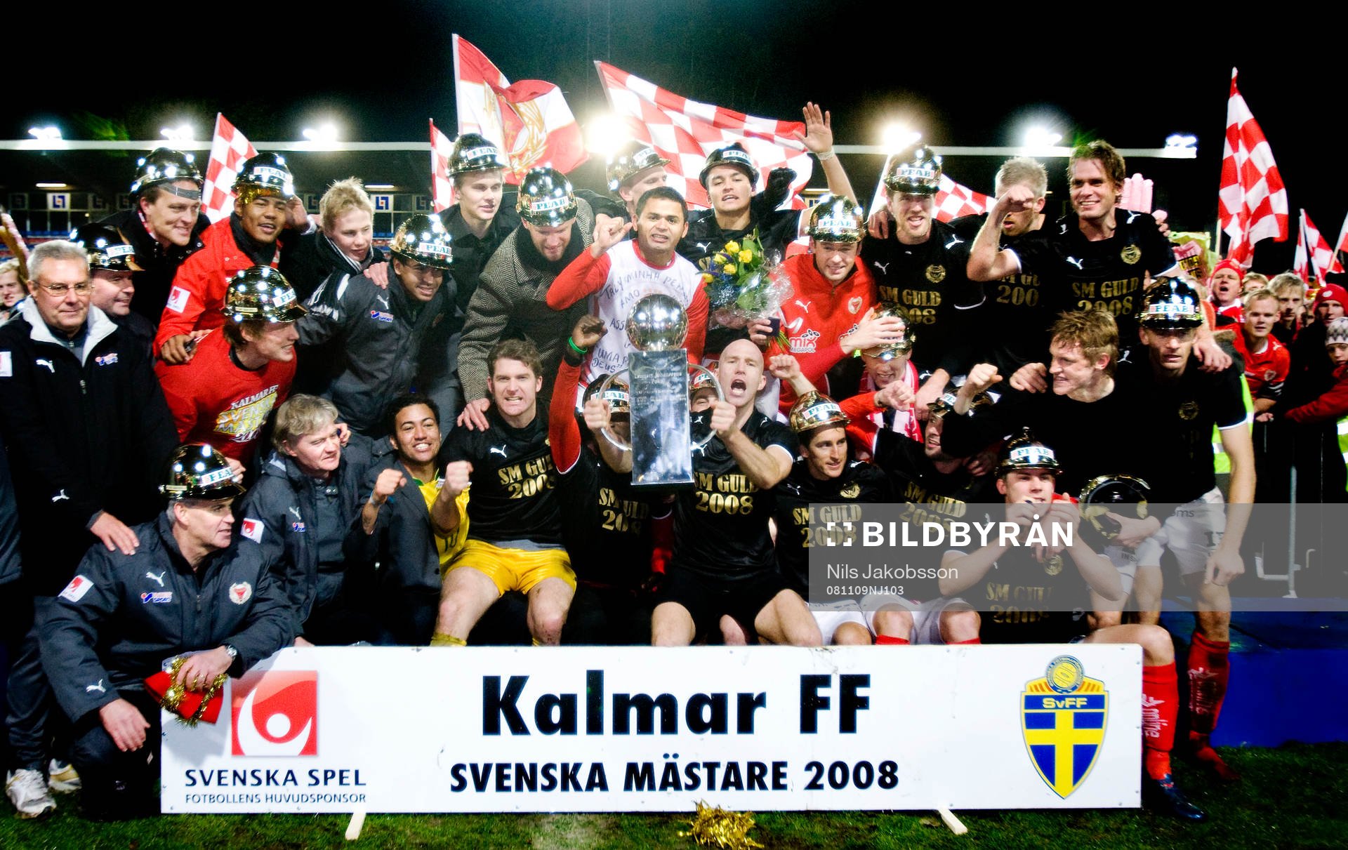 Kalmar FF svenska mästare 2008, SM-Guld, guld, jubel,