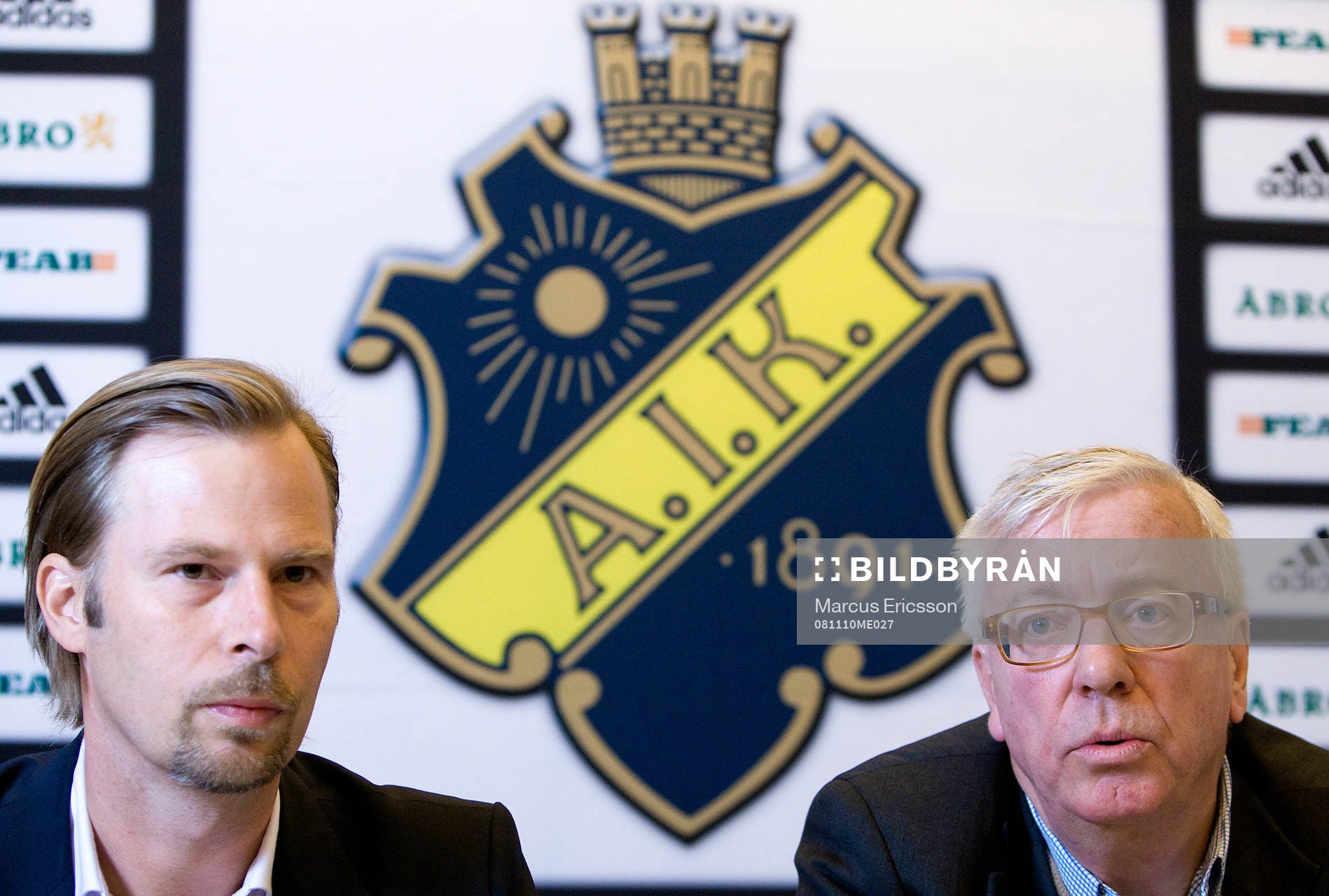 Per Bystedt, ordförande AIK Fotboll AB och Lars Rekke,