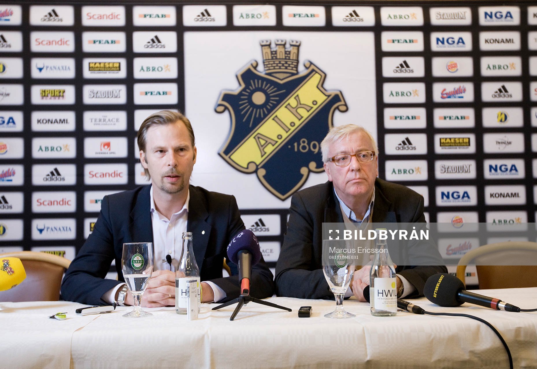Per Bystedt, ordförande AIK Fotboll AB och Lars Rekke,