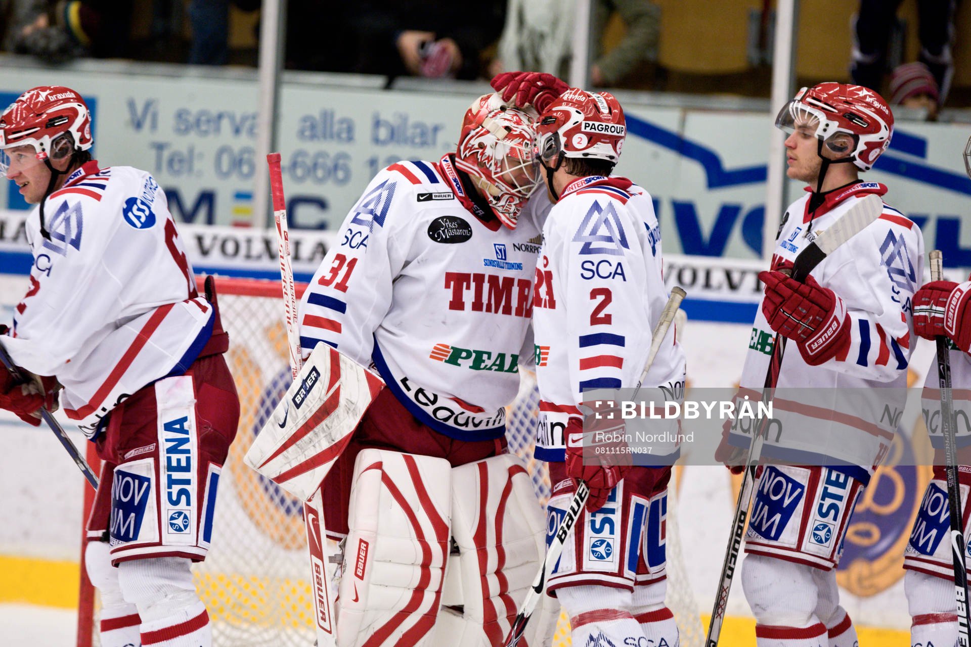Johan Backlund, Målvakt Timrå jubel med Eric Moe