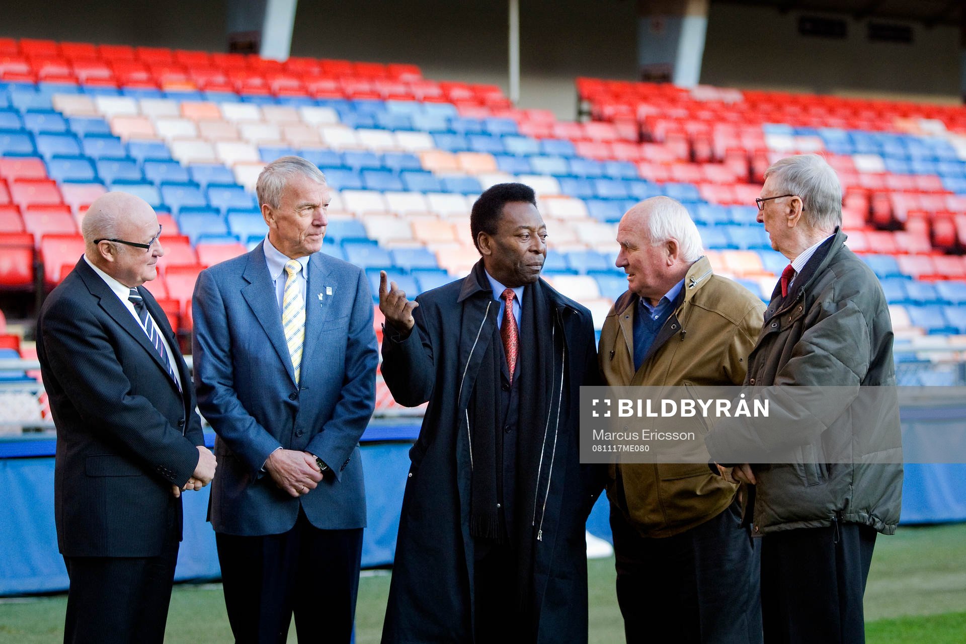 Pelé besökte Råsunda och delar av VM laget från 1958.