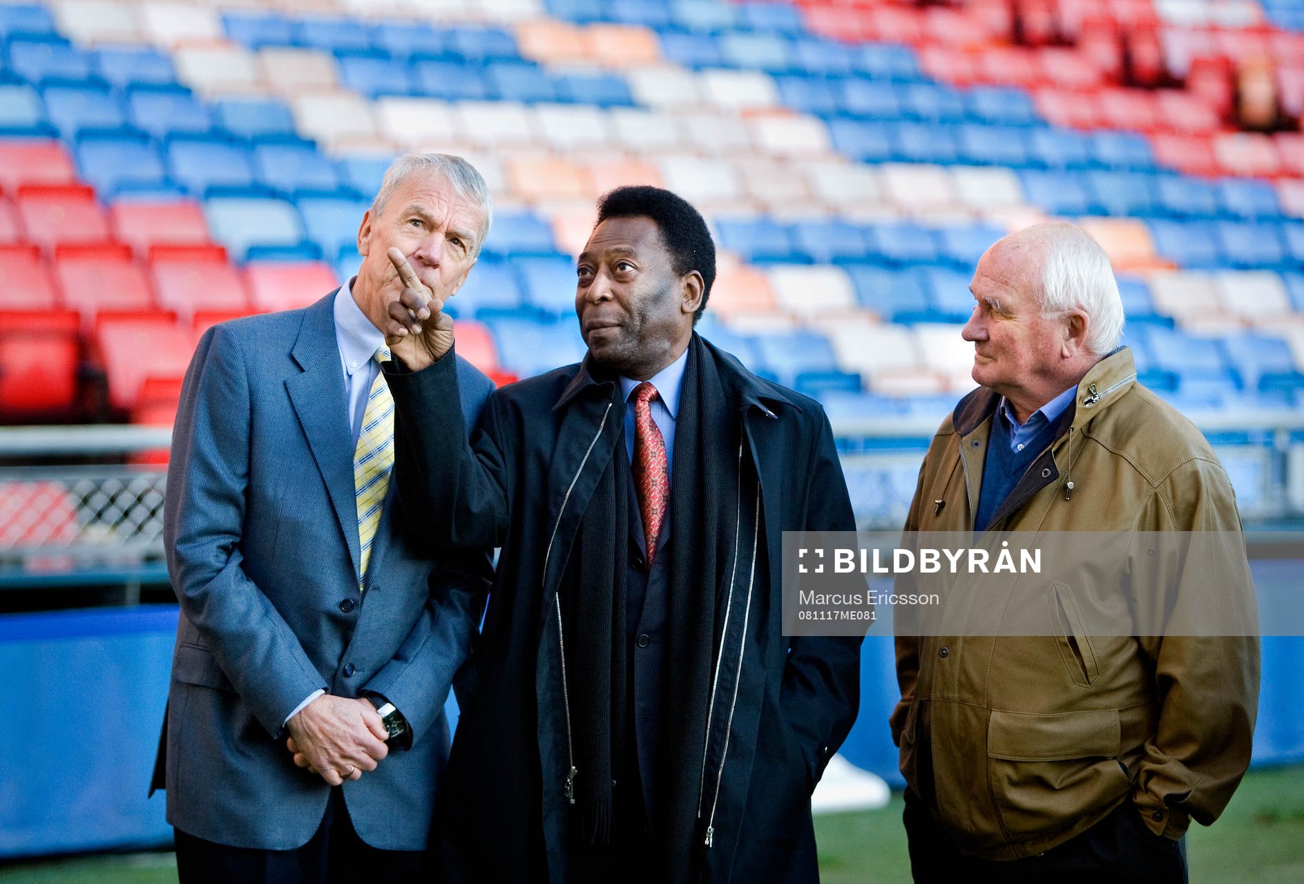 Pelé besökte Råsunda och delar av VM laget från 1958.