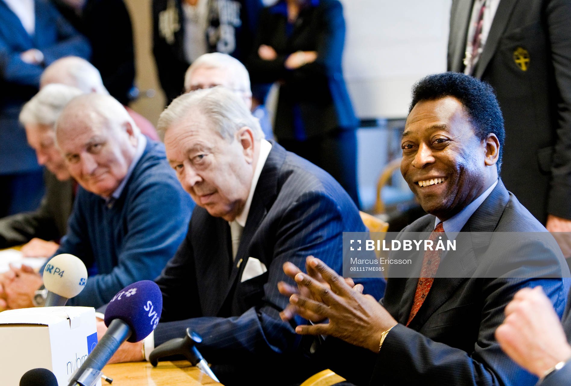Pelé besökte Råsunda och delar av VM laget från 1958.