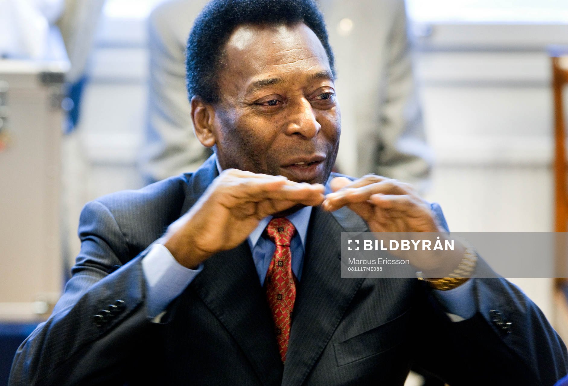 Pelé besökte Råsunda och delar av VM laget från 1958