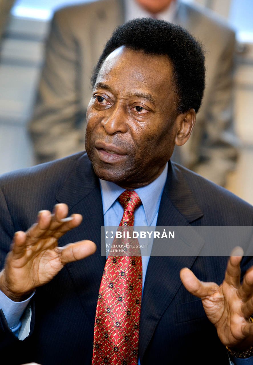 Pelé besökte Råsunda och delar av VM laget från 1958