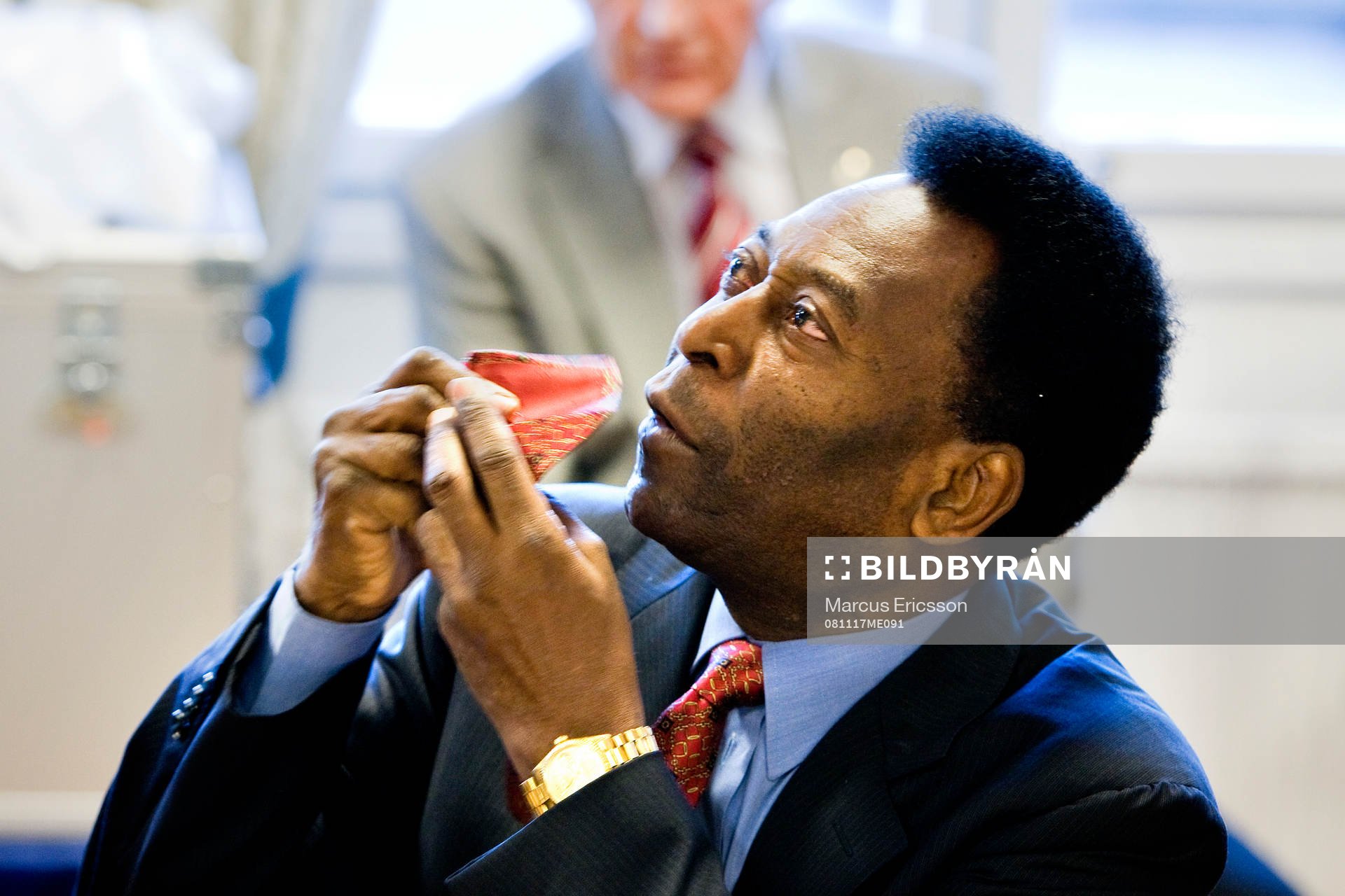 Pelé besökte Råsunda och delar av VM laget från 1958
