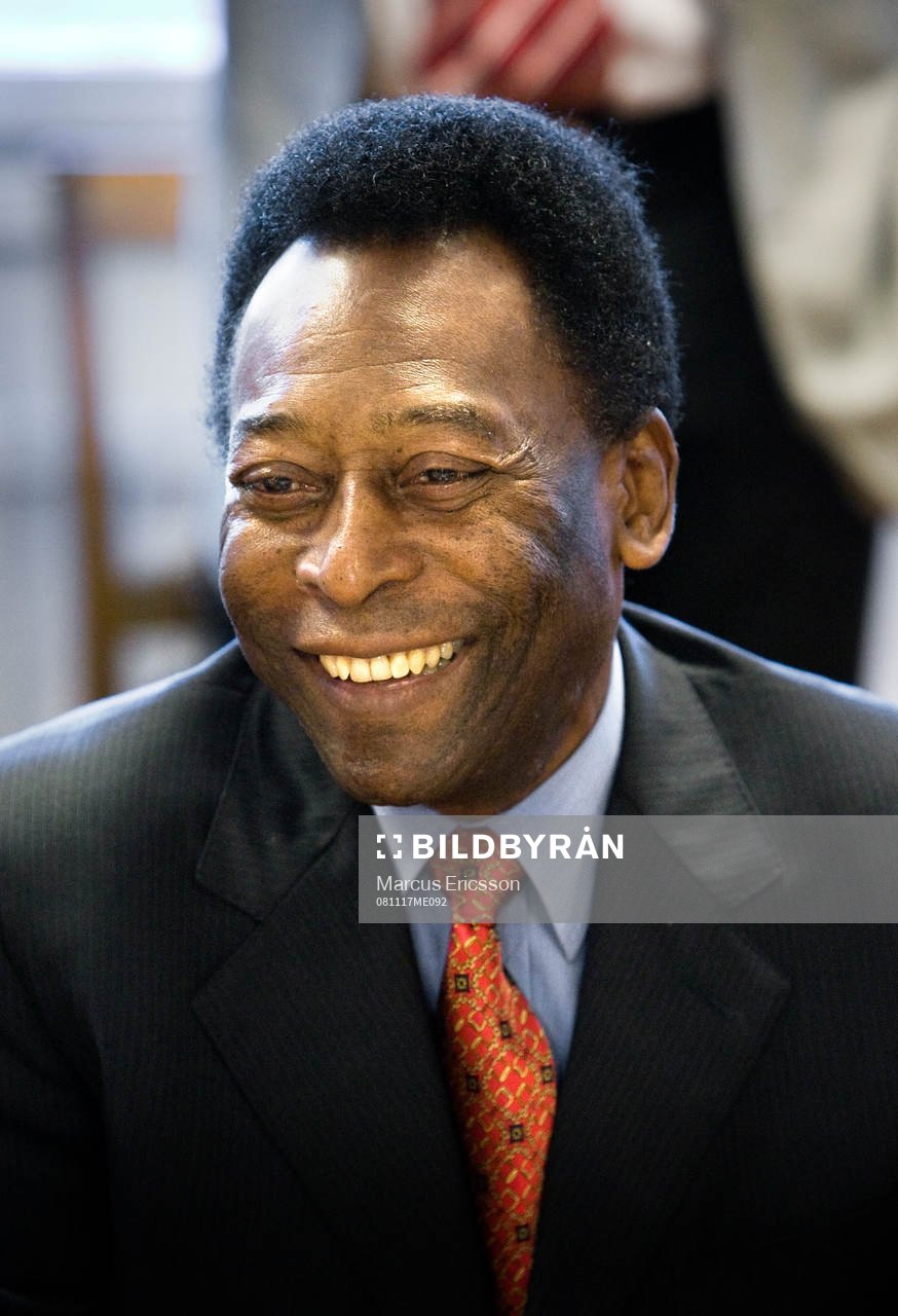 Pelé besökte Råsunda och delar av VM laget från 1958