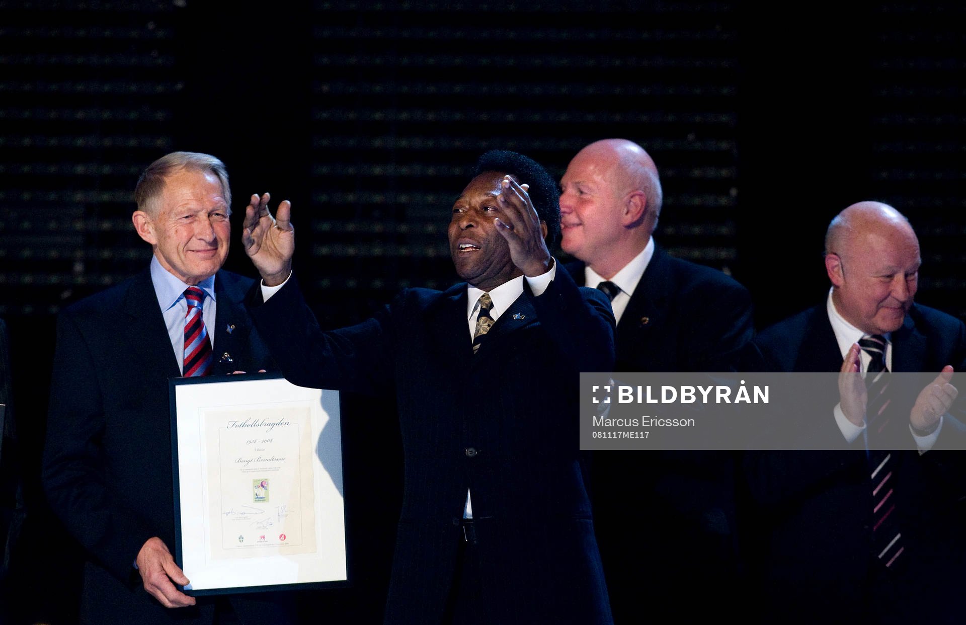  Pelé med grabbarna från VM 1958