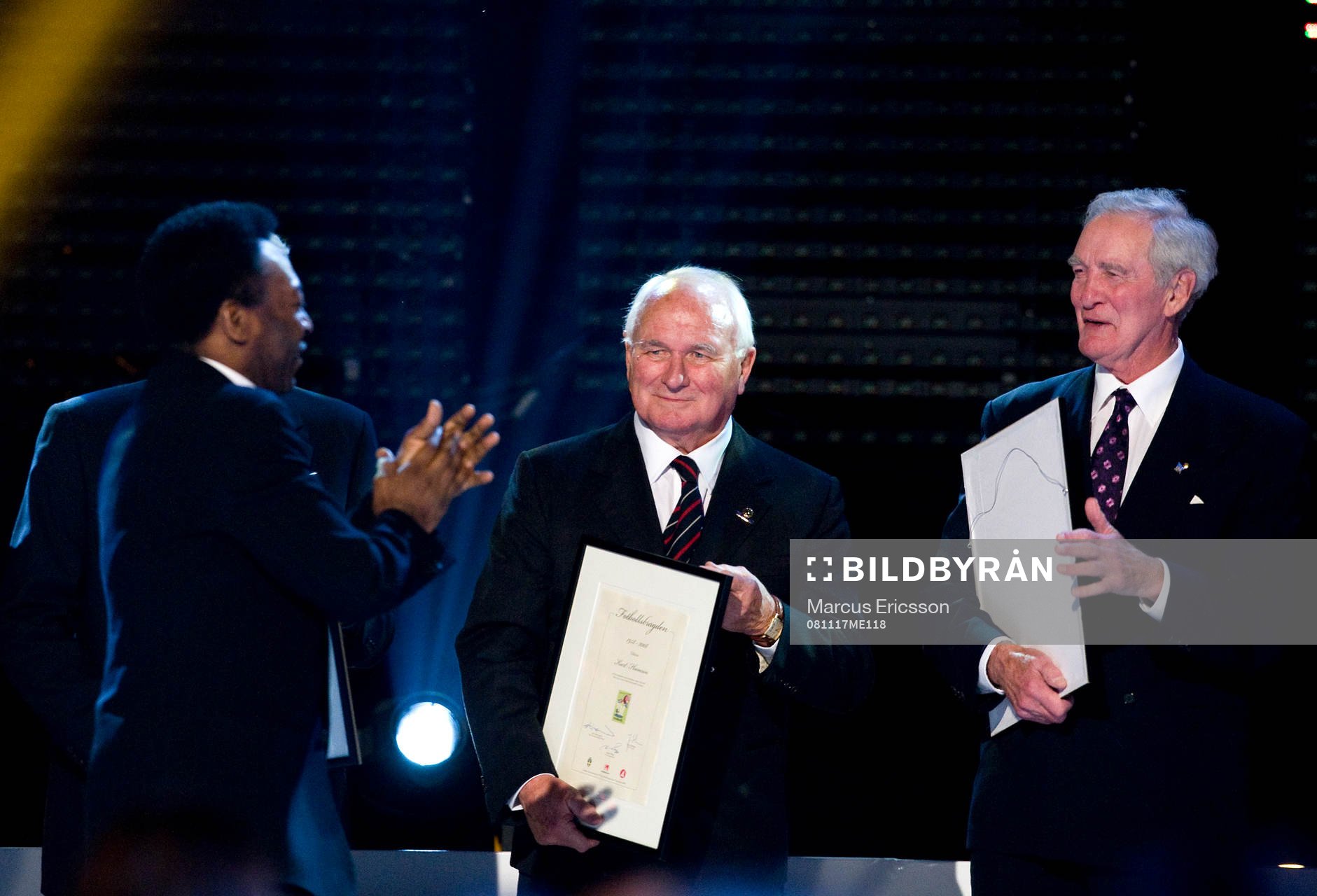 Pelé, Kurt Hamrin och Bengt (Julle) Gustafsson