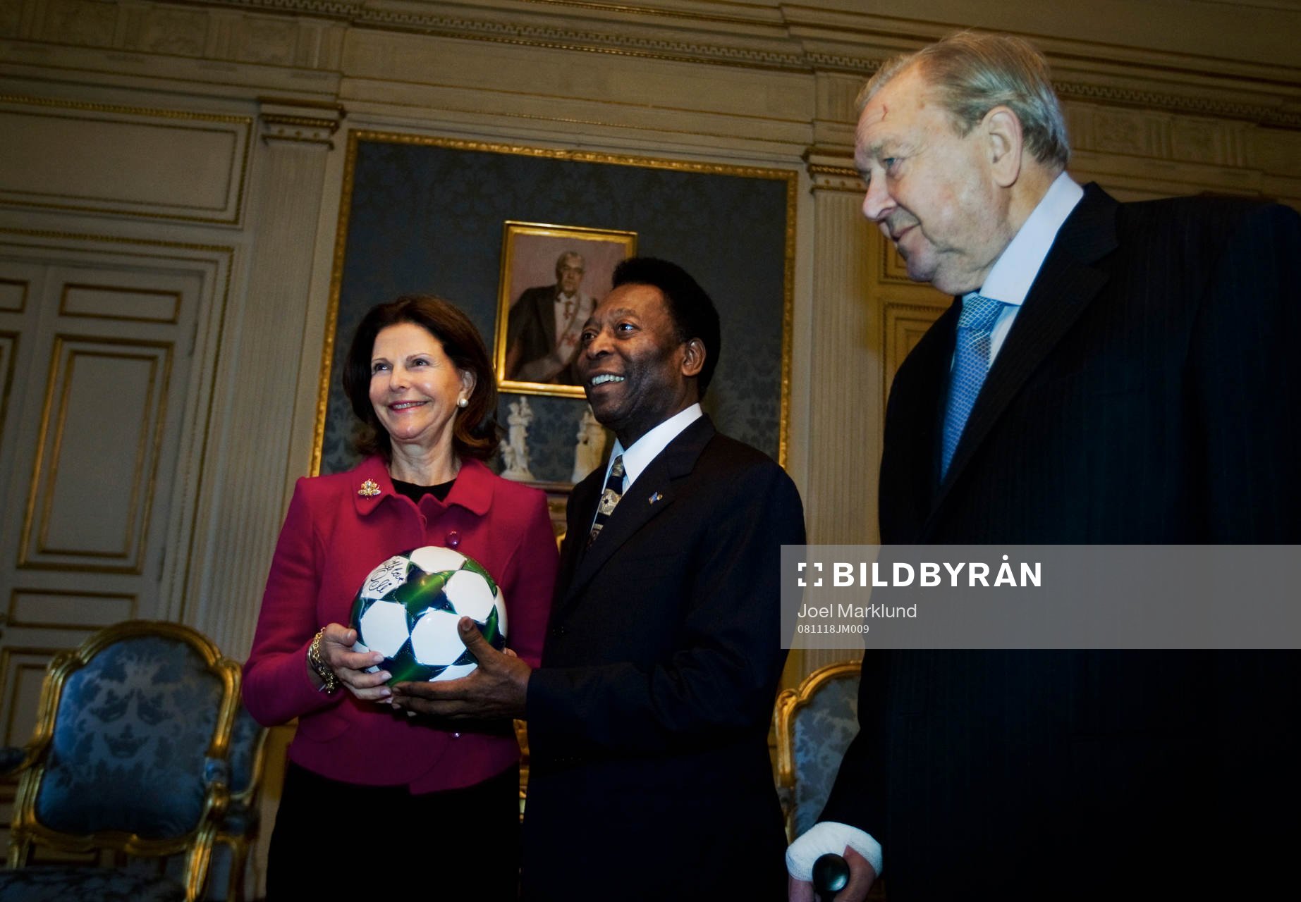 Drottning Silvia, Pelé och Lennart Johansson möttes i det