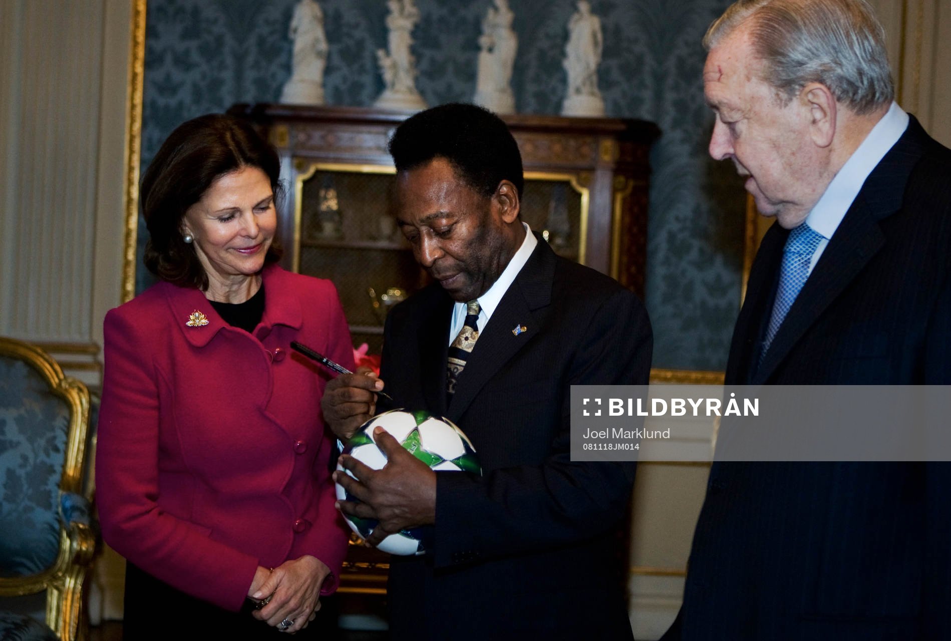 Drottning Silvia, Pelé och Lennart Johansson möttes i det