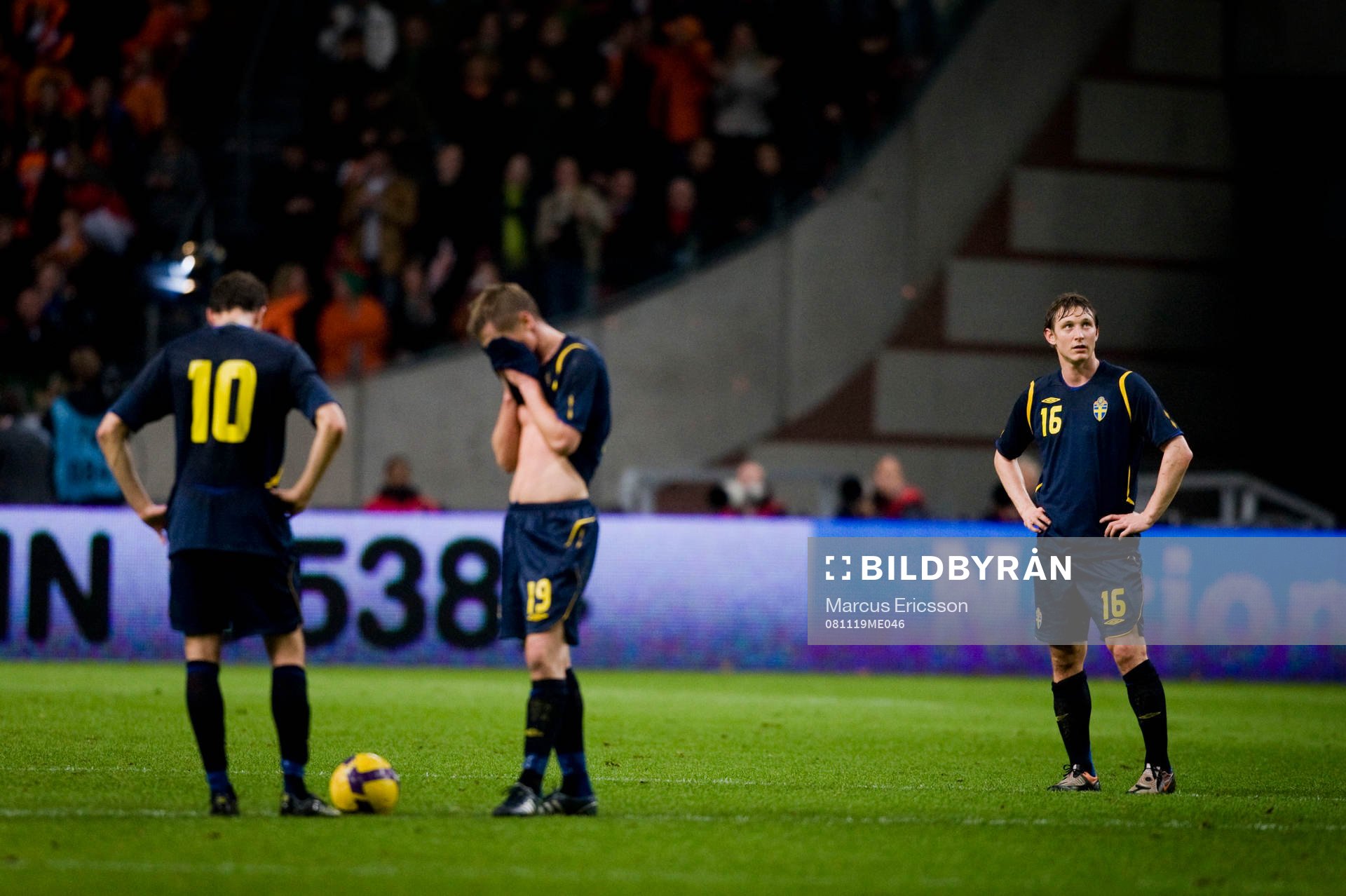 Marcus Berg, Markus Rosenberg och Kim Källström, Sverige,