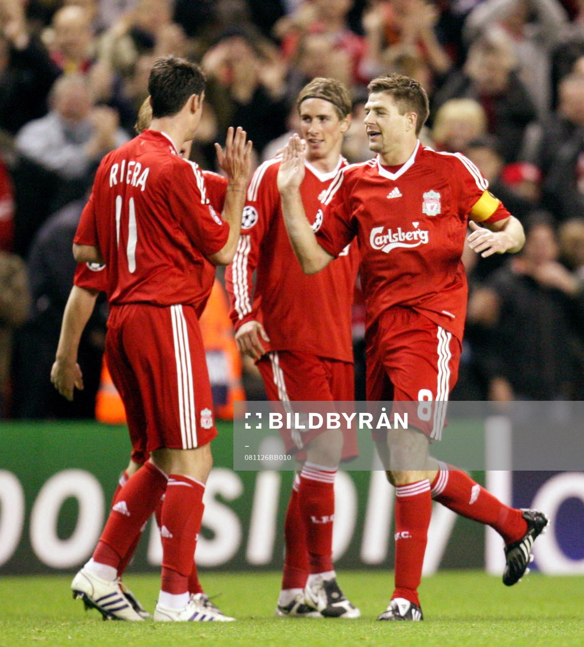  Steven Gerrard, Liverpool, glädje, jubel.