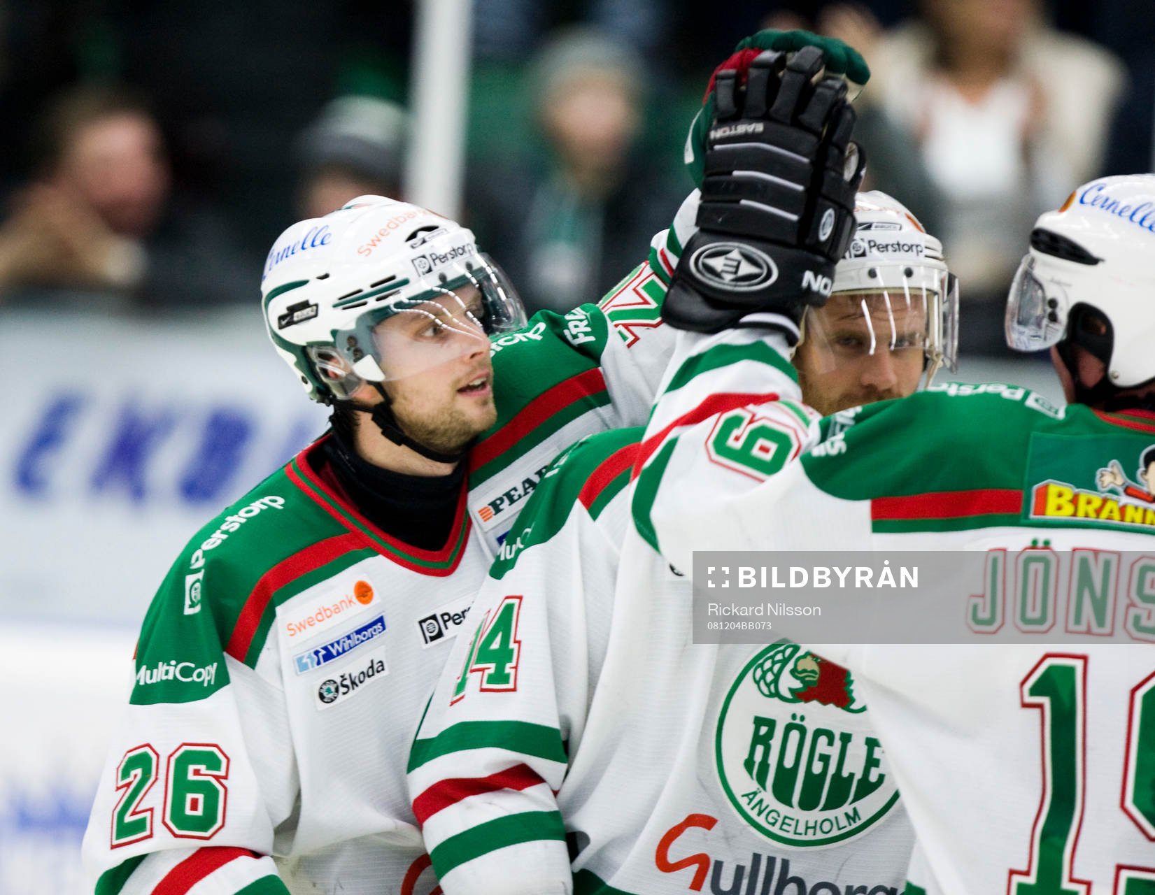 Jakob Johansson och Mikael Gath, Rögle, jubel