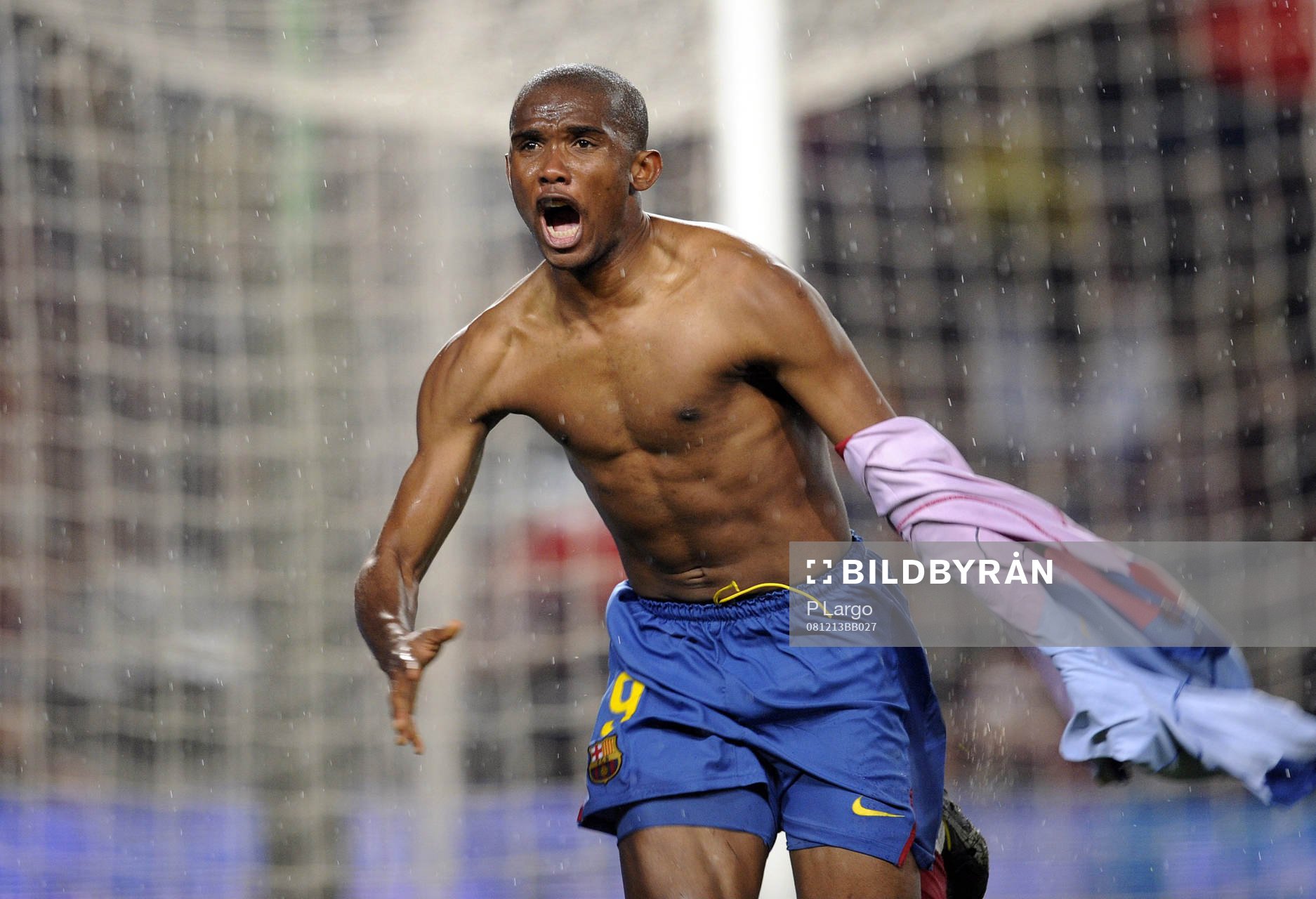  Samuel Etoo, jubel, glädje. 