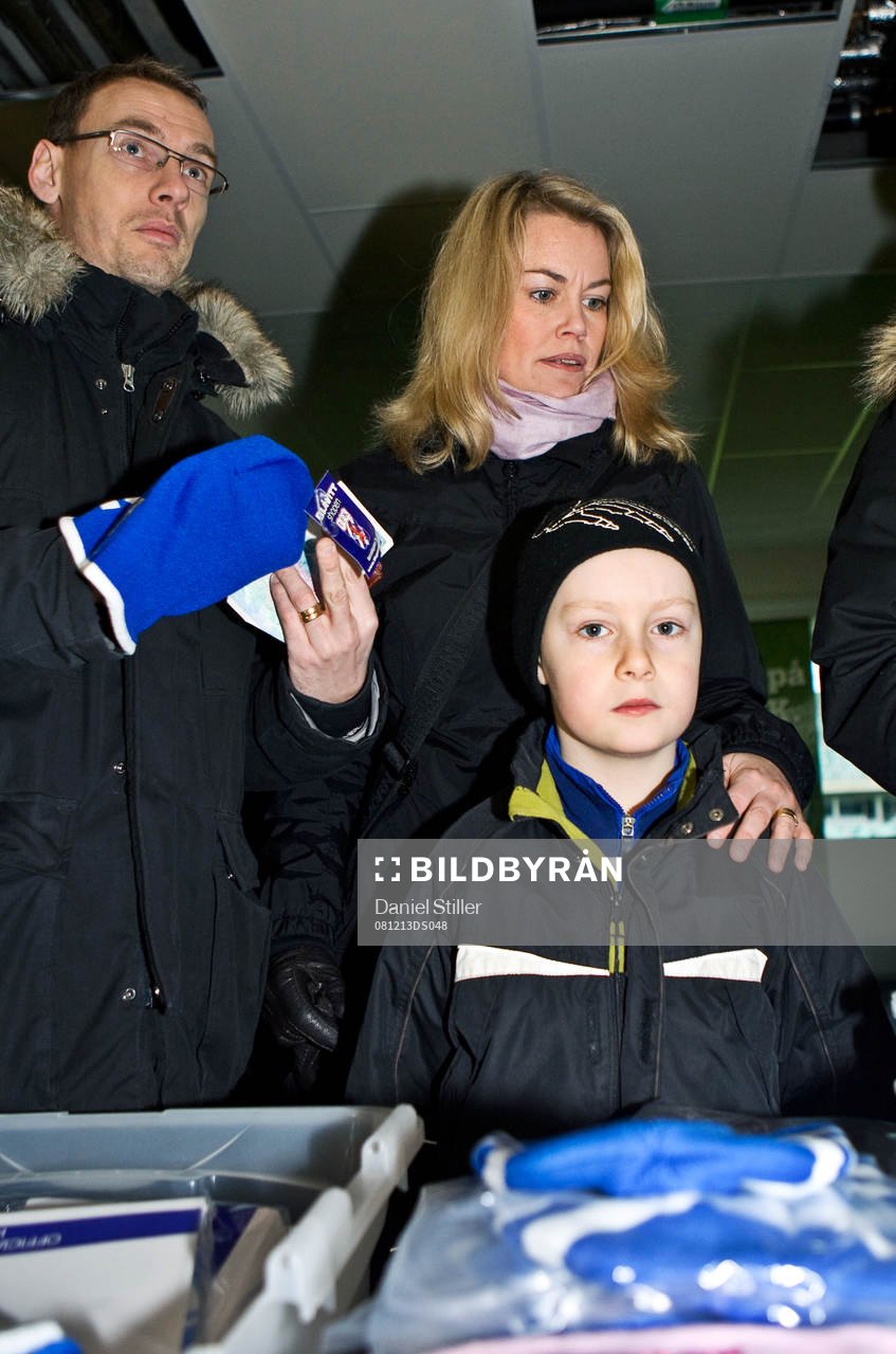 Tränare Jonas Olsson med familj