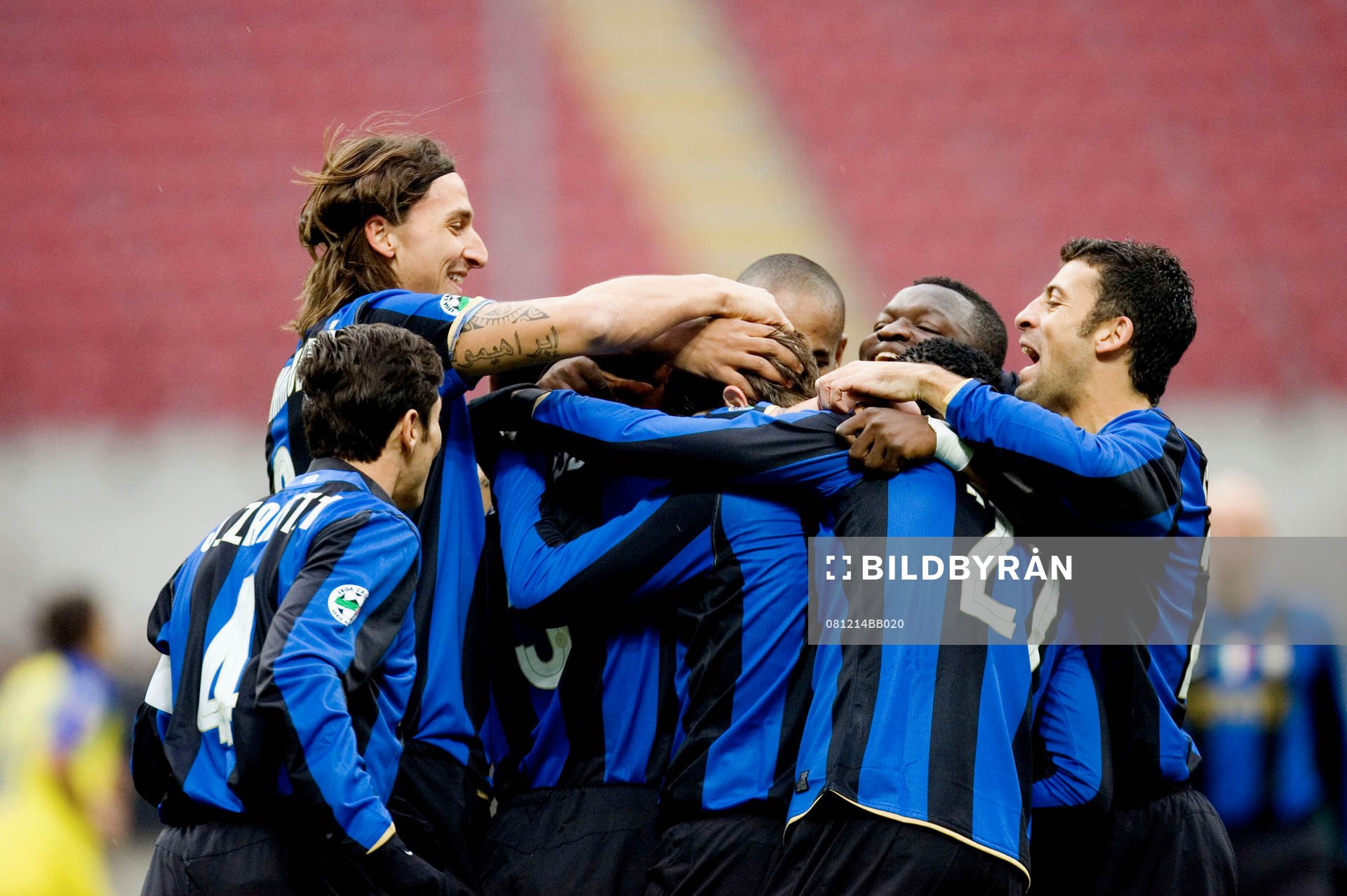Zlatan Ibrahimovic och Inter, jubel, glädje