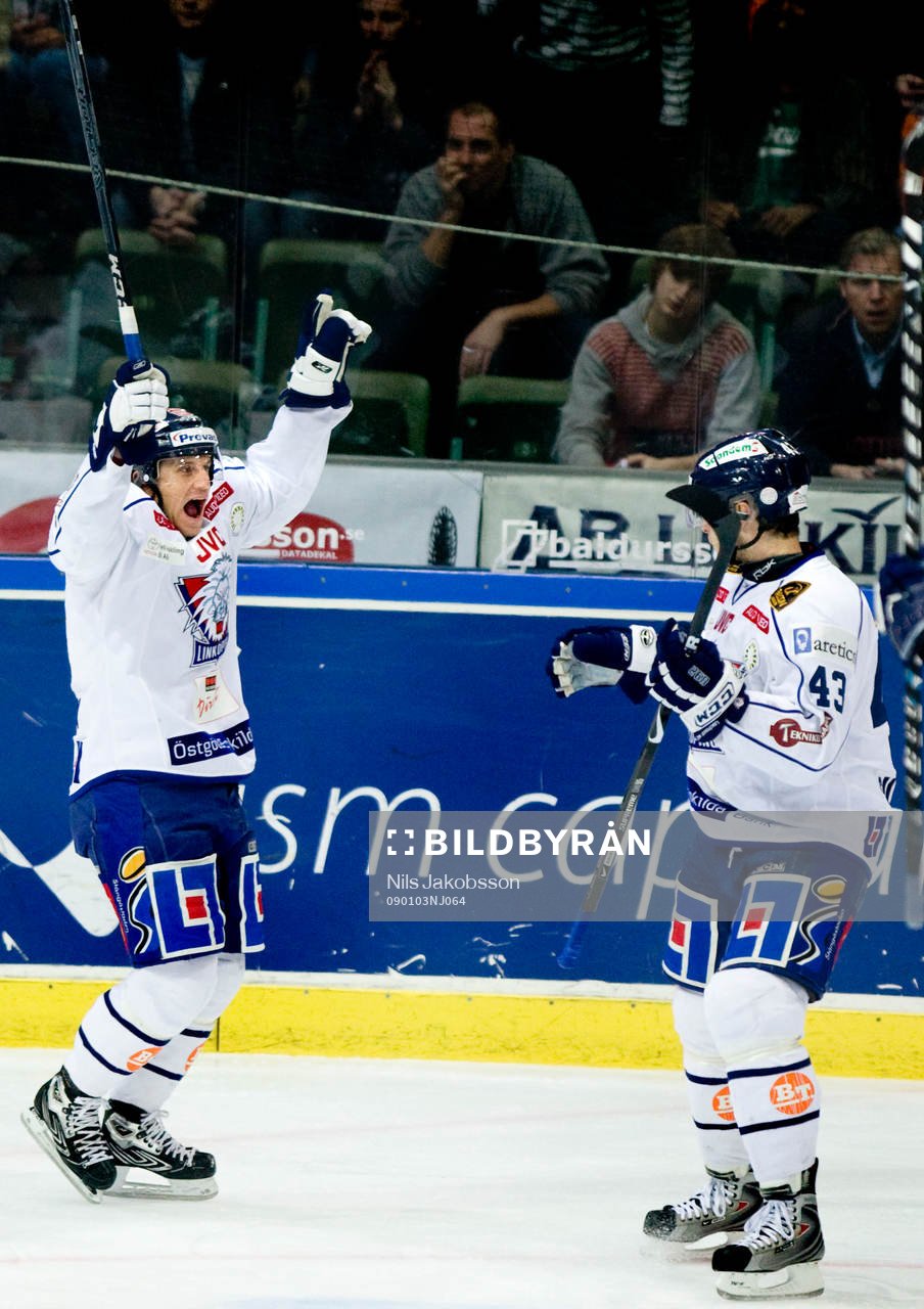 Mattias Carlsson, Tomas Surovy, Linköping, jubel