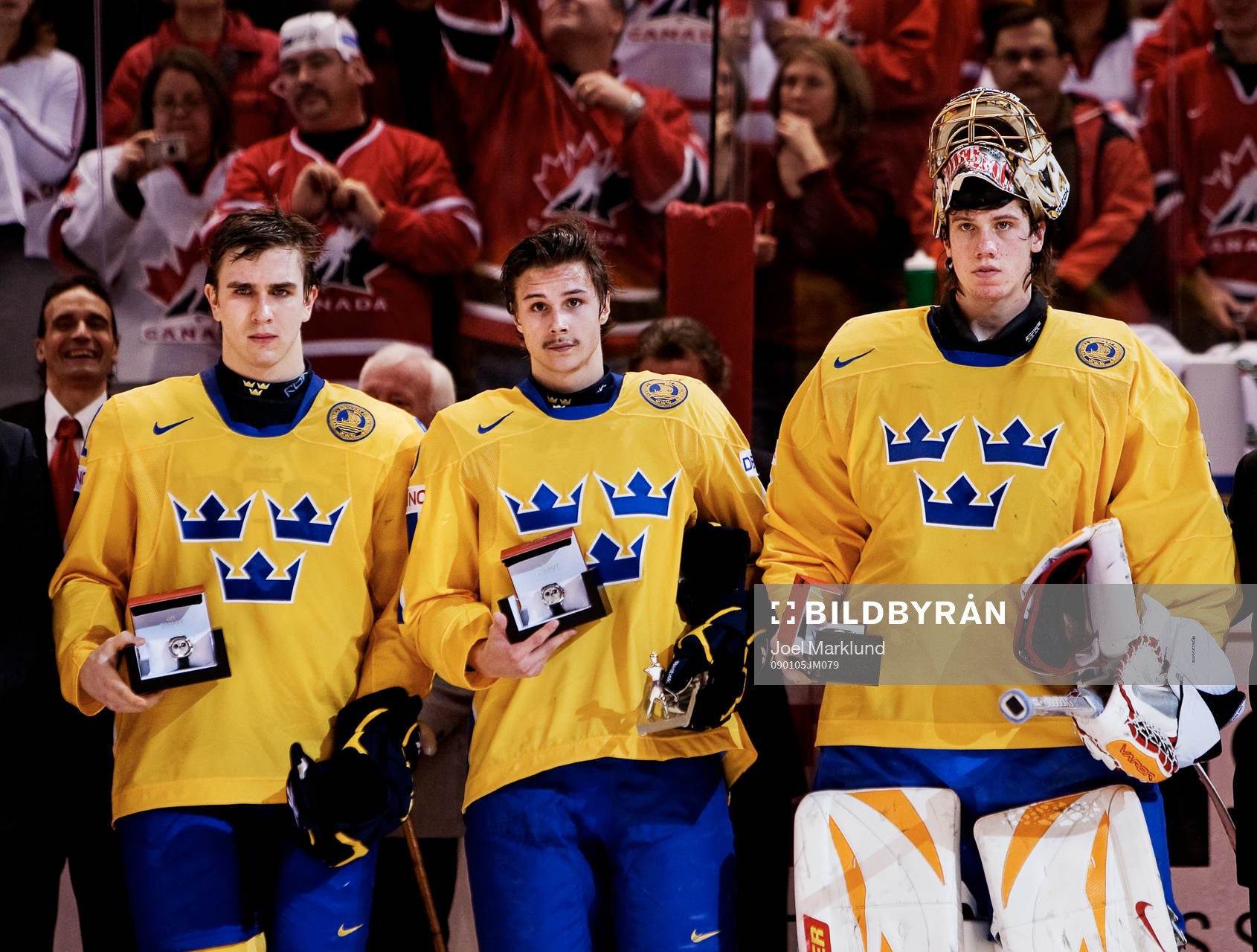 Mikael Backlund, Erik Karlsson och Jacob Markström,