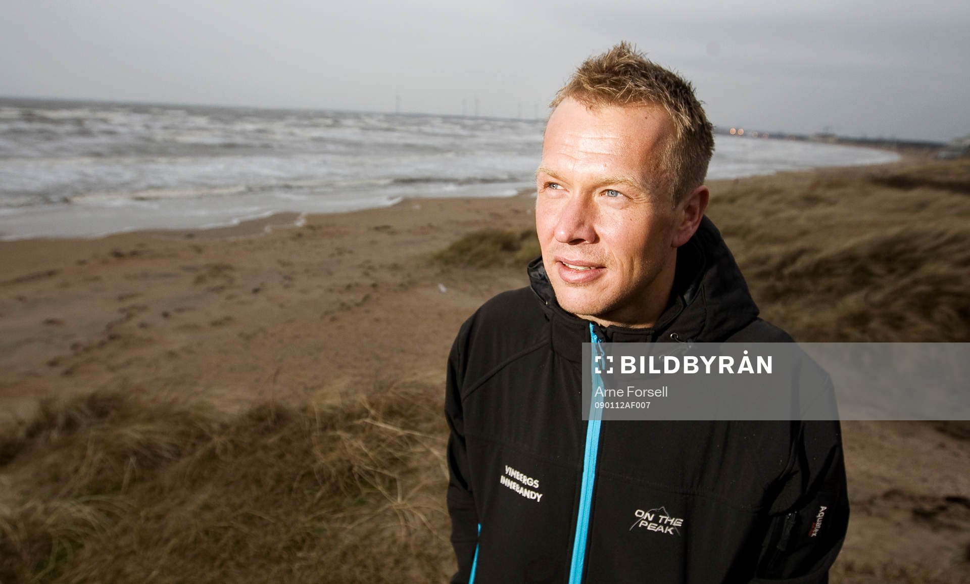 Pär Zetterberg på stranden i Skrea/Falkenberg