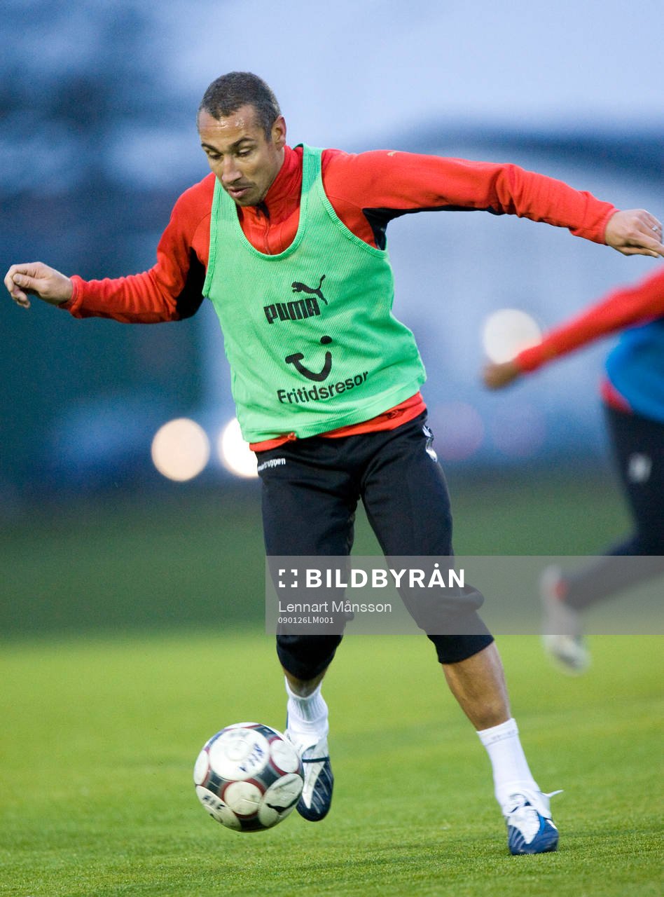 Henrik Larsson gjorde sin första träning