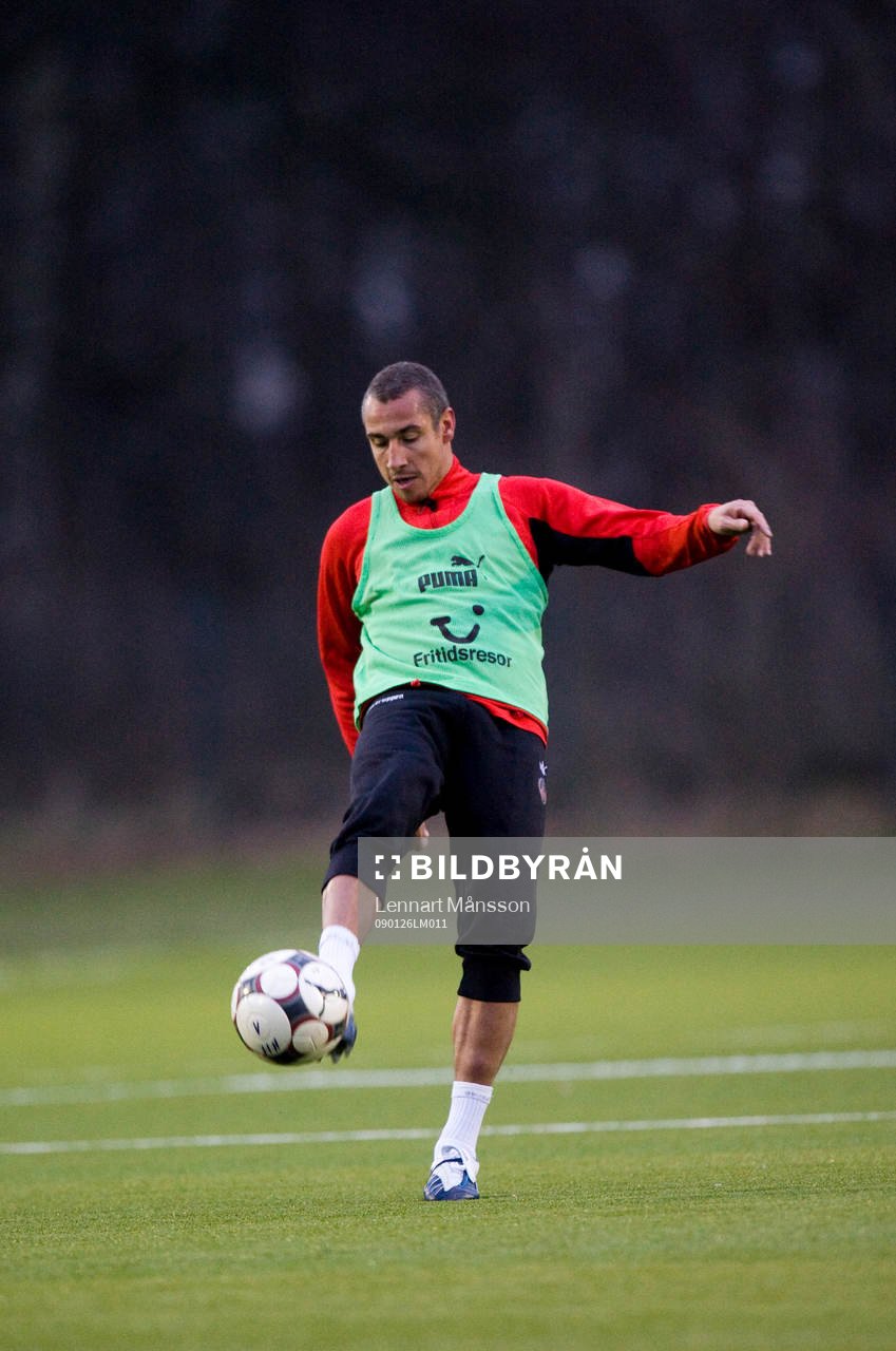 Henrik Larsson gjorde sin första träning