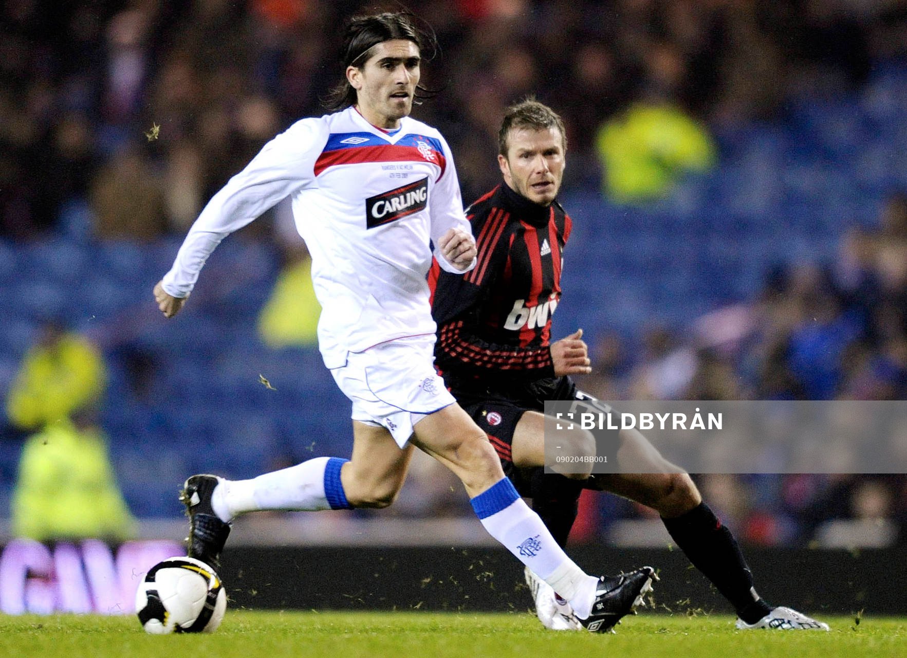 Pedro Mendes, Rangers och David Beckham, Milan