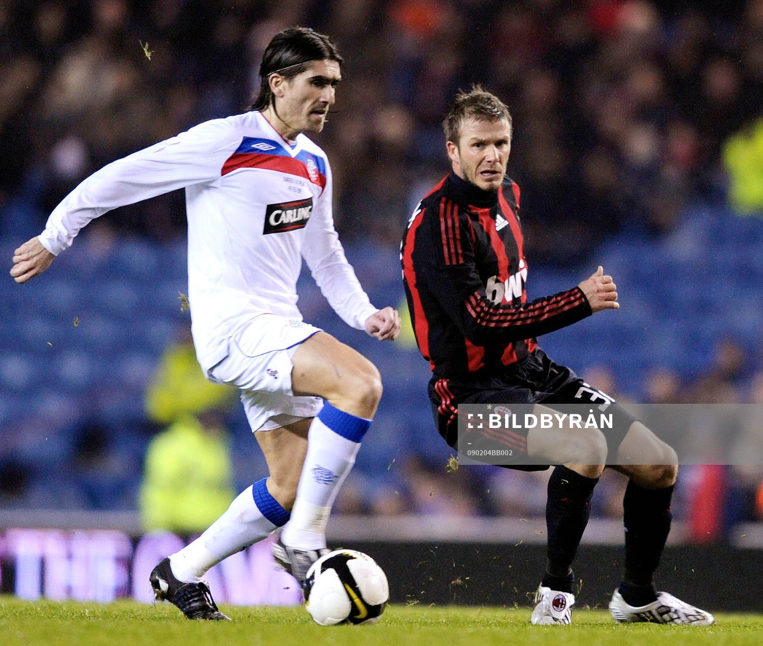 Pedro Mendes, Rangers och David Beckham, Milan