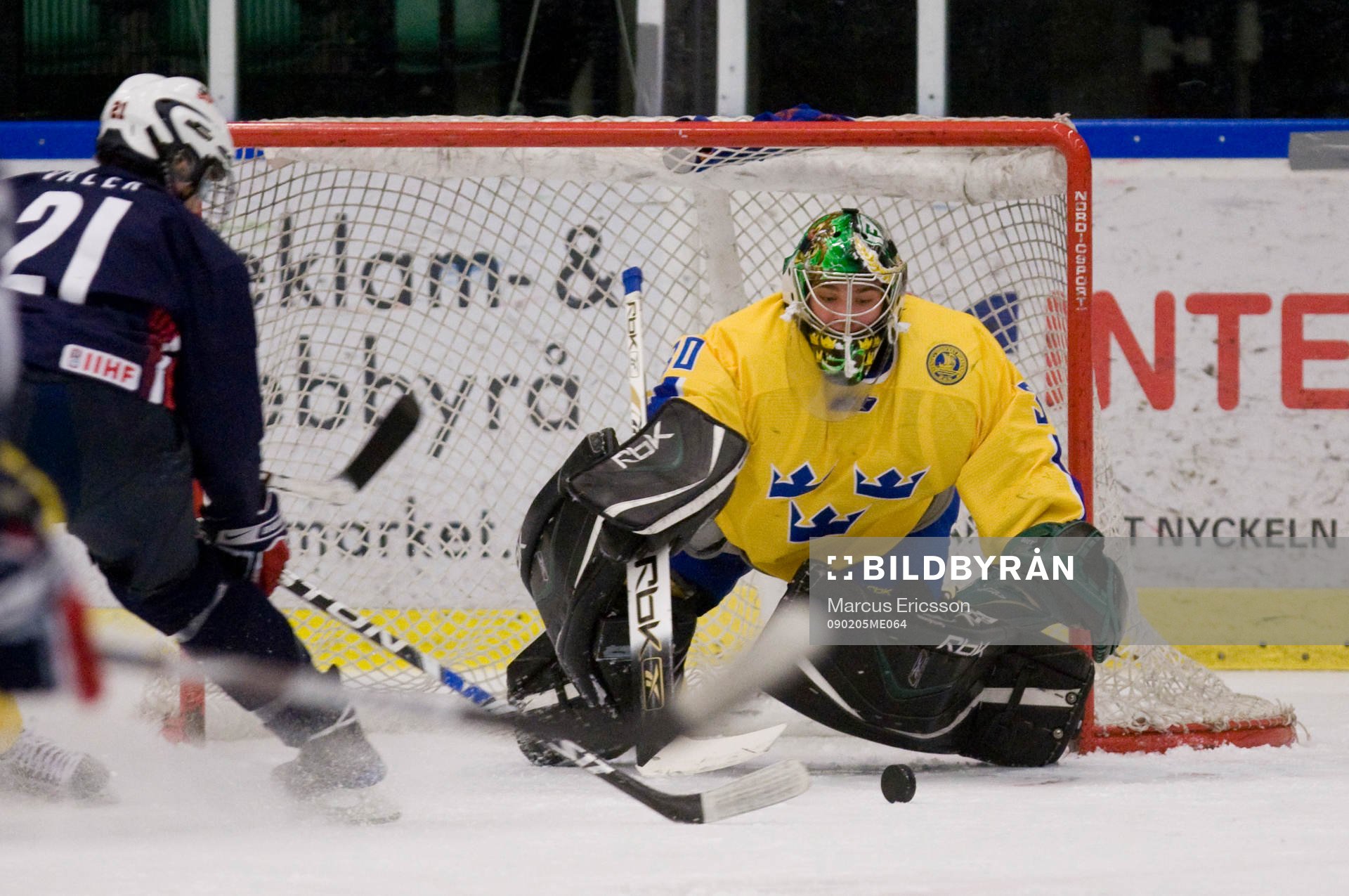 Johan Gustafsson, målvakt Sverige