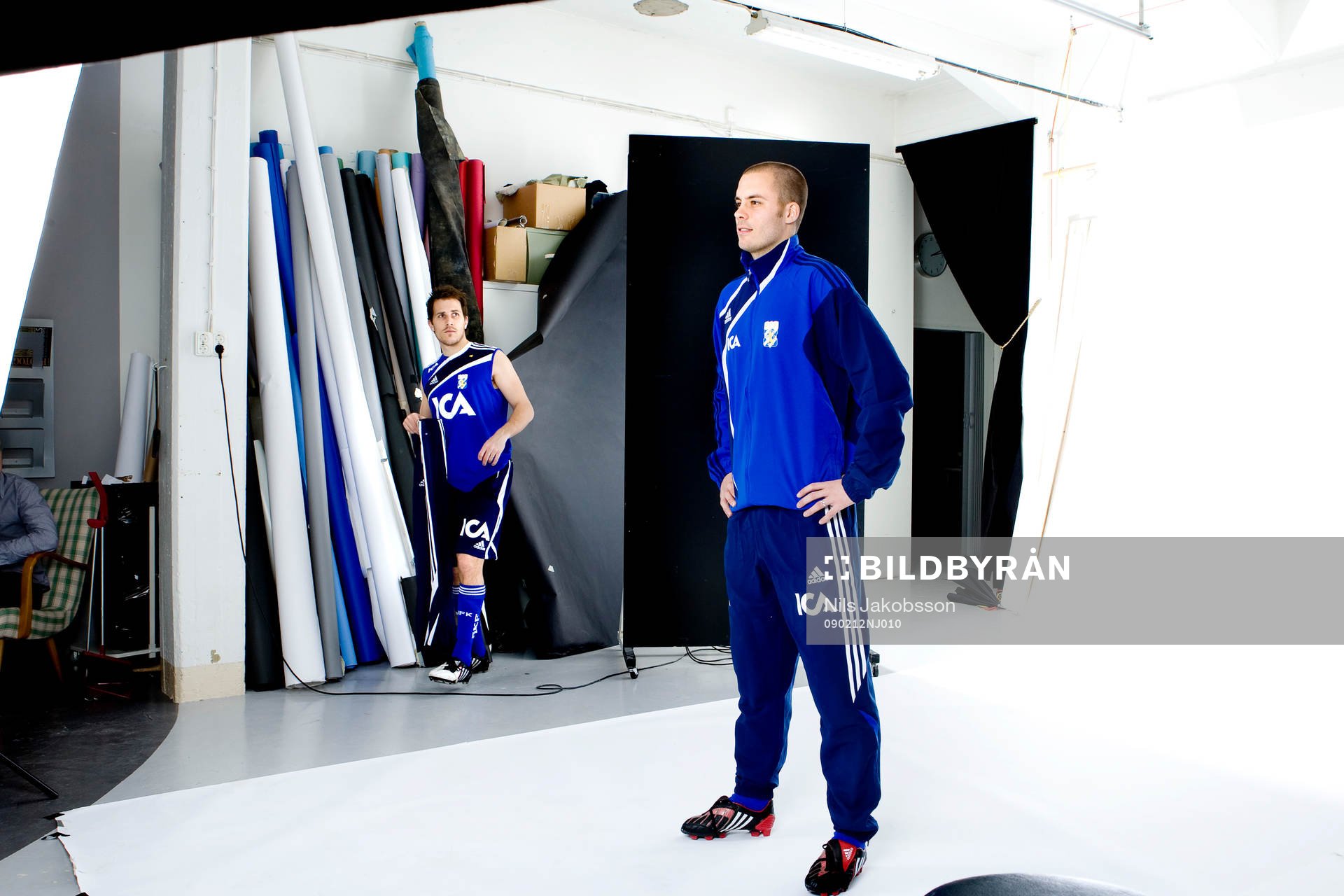 IFK Göteborgs spelare fotas i studio för Adidas
