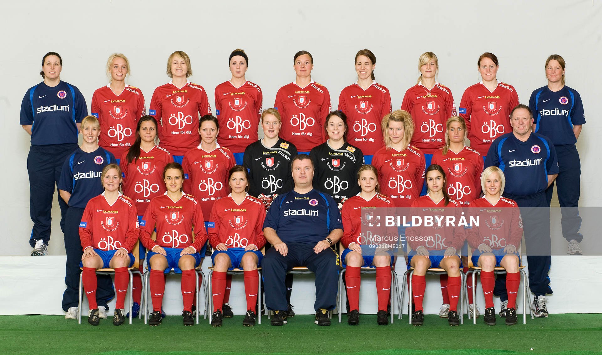 Bakre raden från vänster; Sofia Eriksson, sjukgymnast,