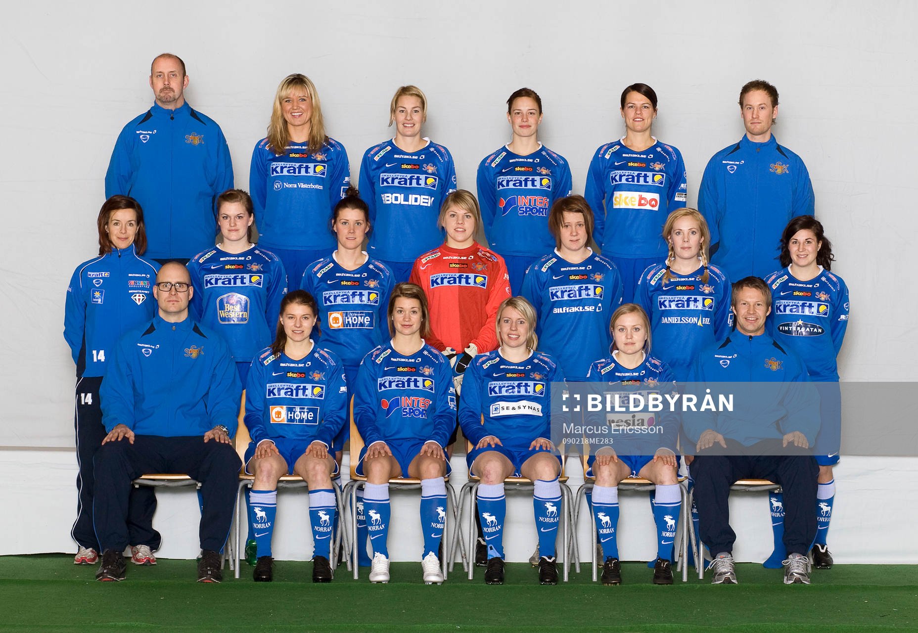 Fotboll, Dam, Damallsvenskan, Sunnanå, Lagbild