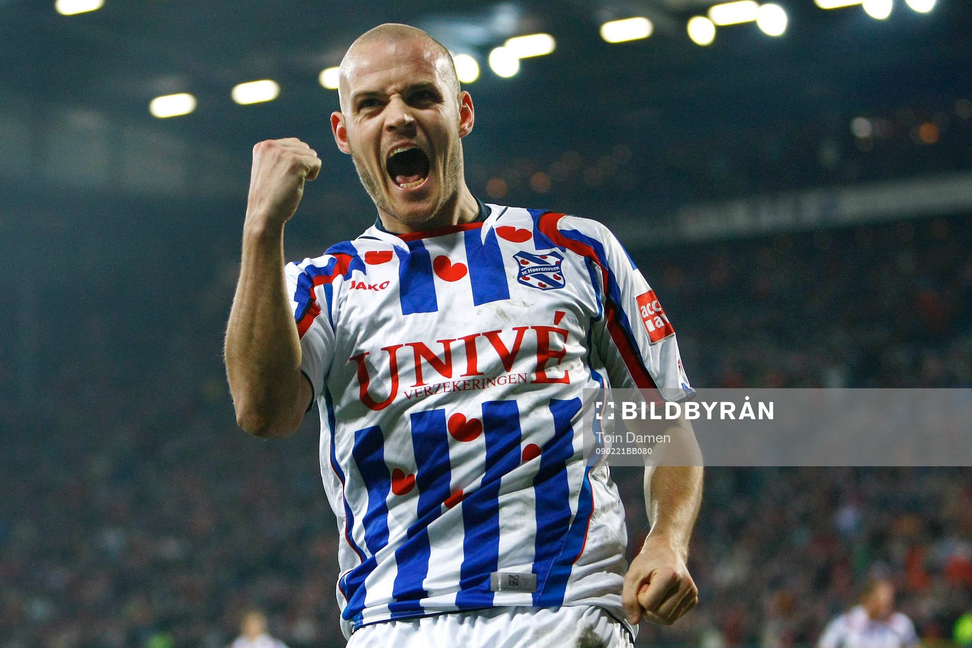  Kristian Bak Nielsen, Heerenveen, jubel.