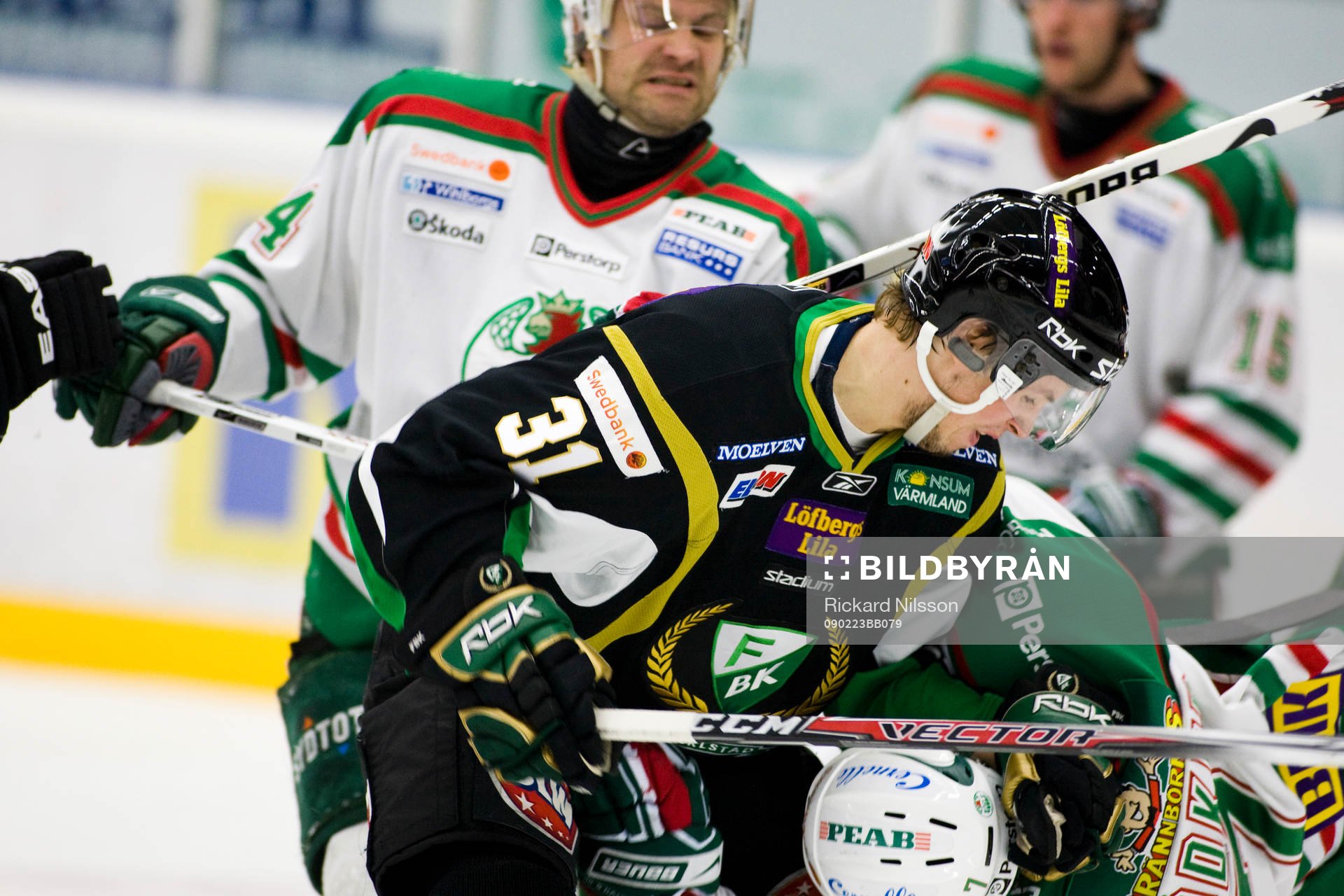 Dick Axelsson, Färjestad, Mikael Gath och Mads Bödker,