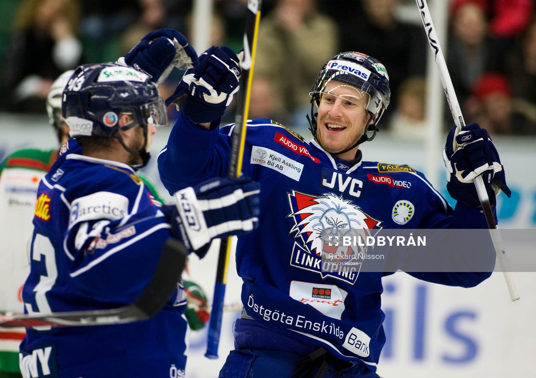 Eric Beaudoin och Tomas Surovy, Linköping, jubel