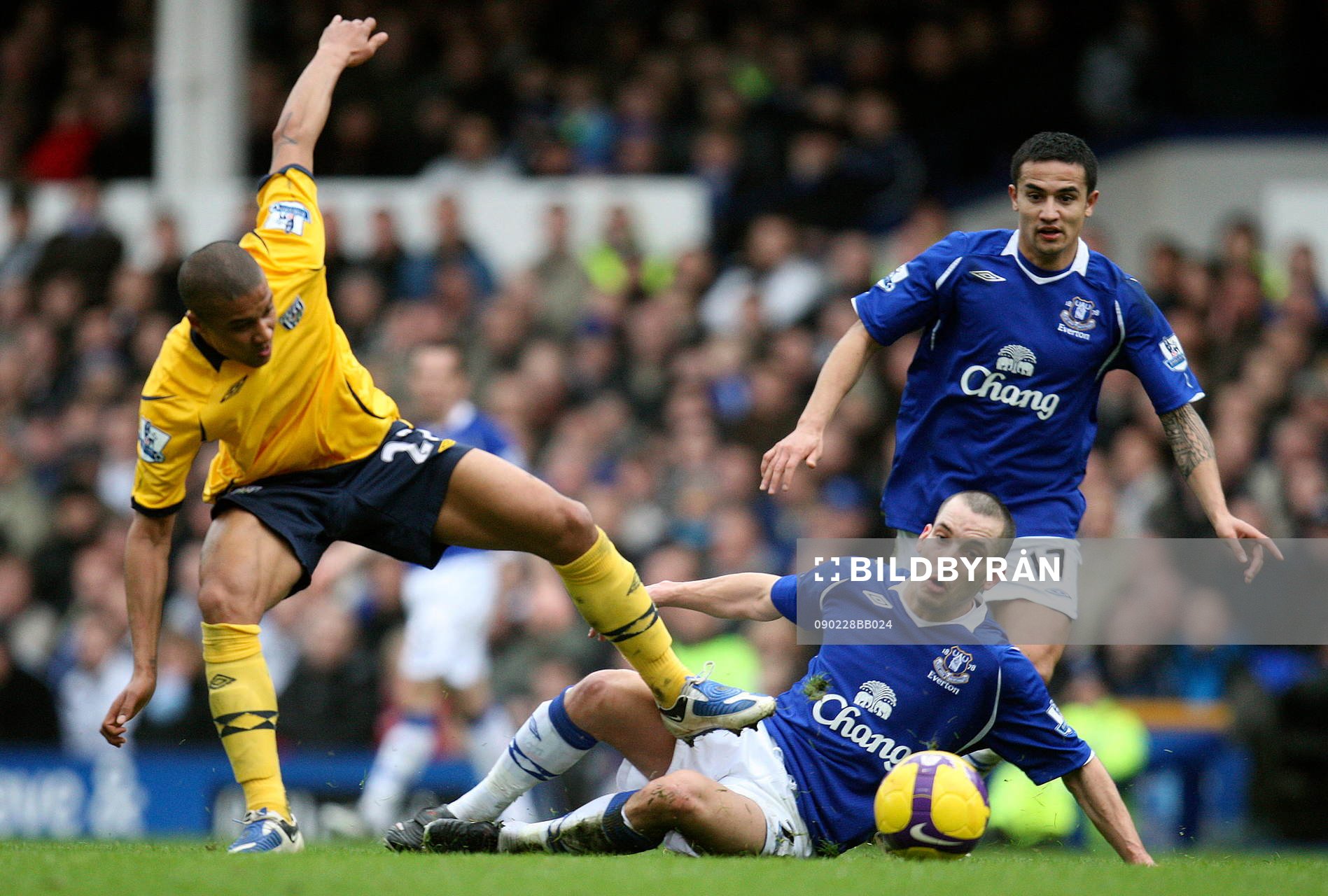  Leon Osman, Everton och Gianni Zuiverloon, West Bromwich