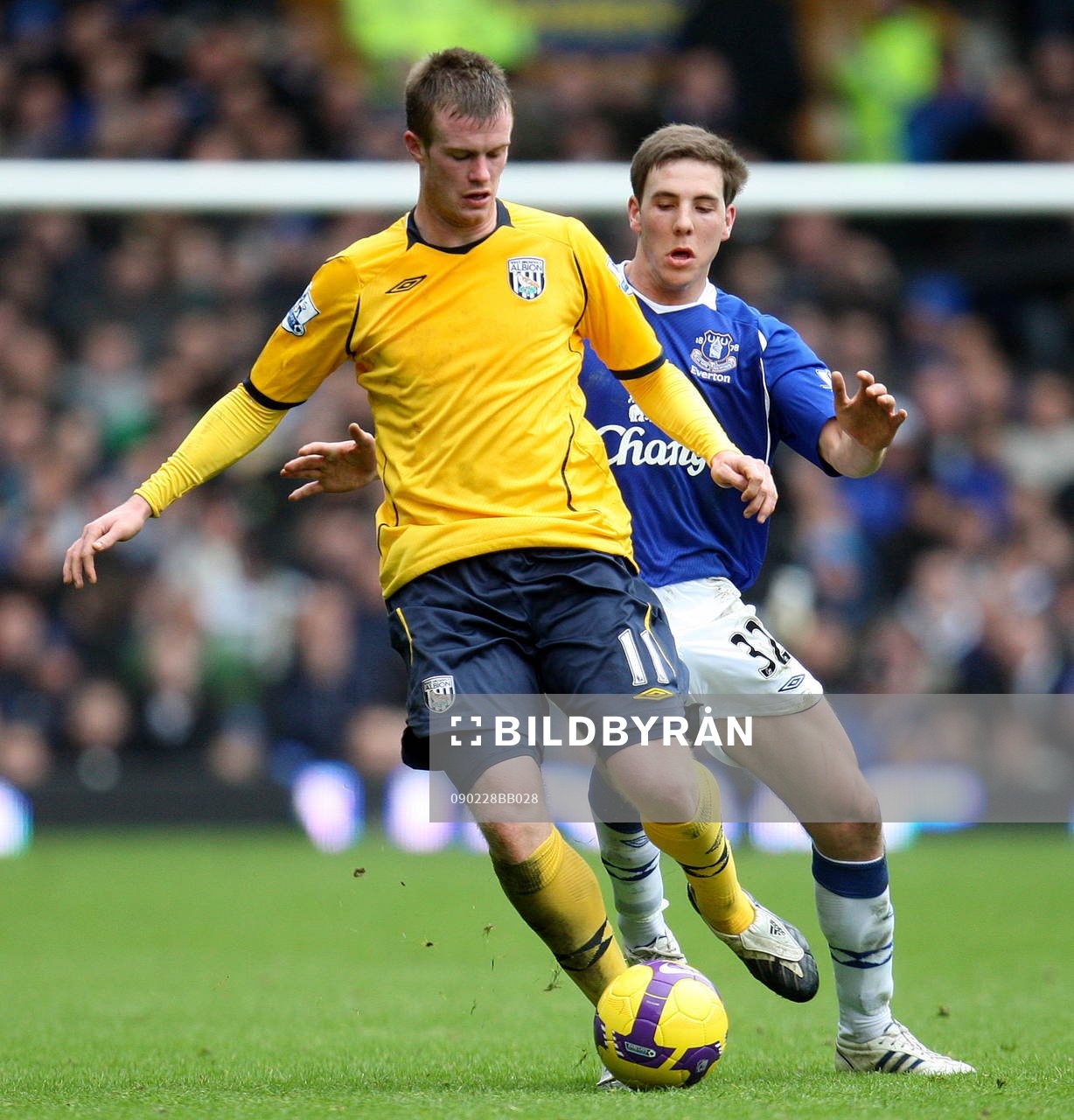  Dan Gosling, Everton och Chris Brunt, West Bromwich