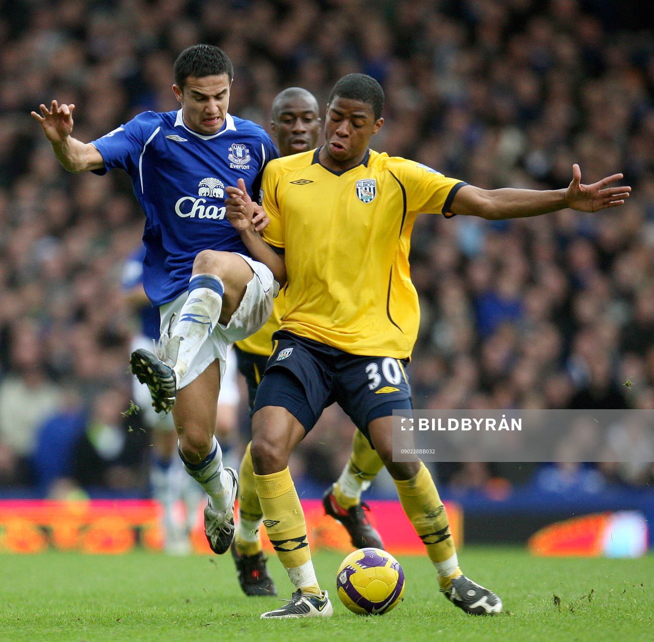  Tim Cahill, Everton och Ryan Donk, West Bromwich
