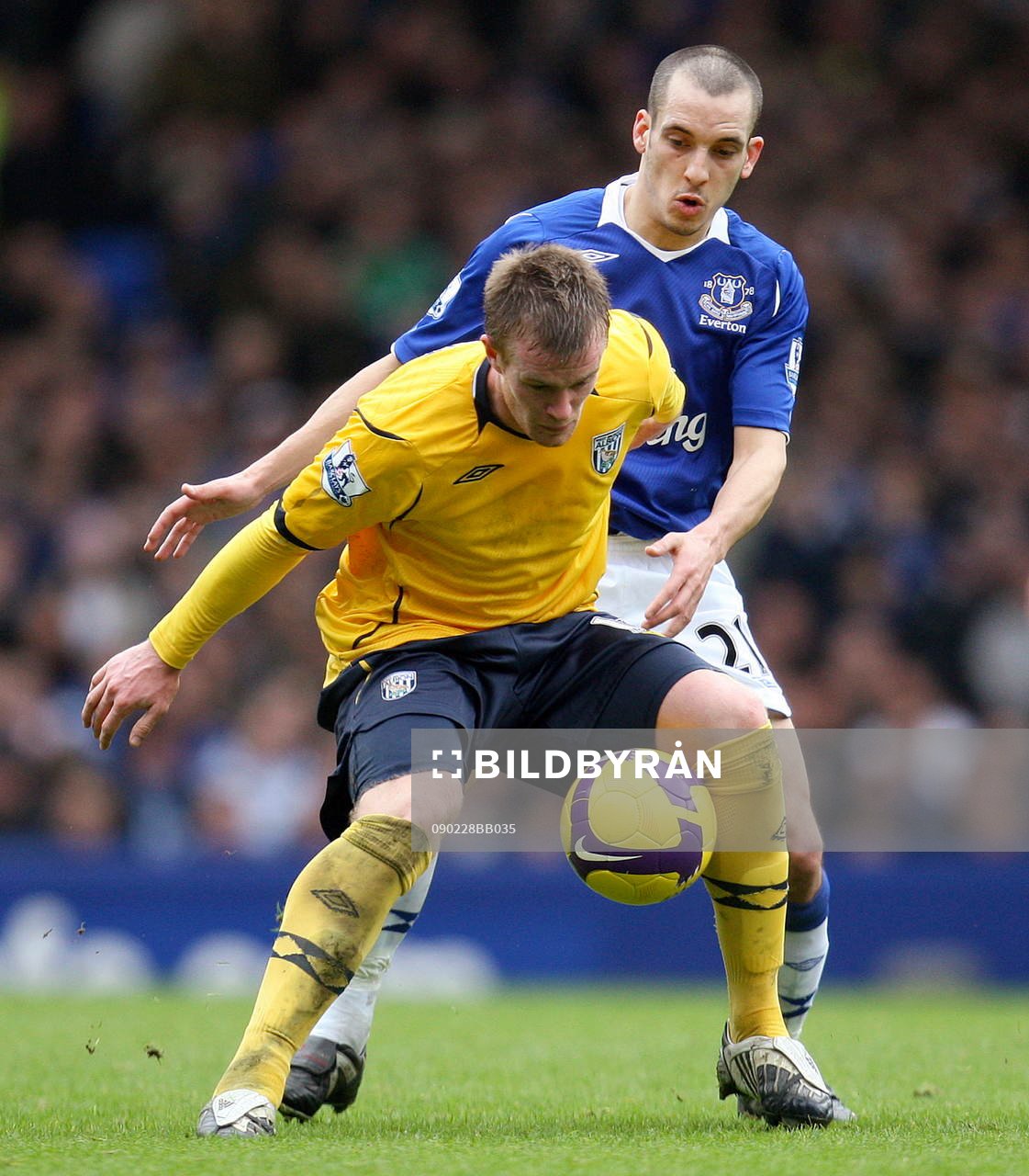  Leon Osman, Everton och Chris Brunt, West Bromwich