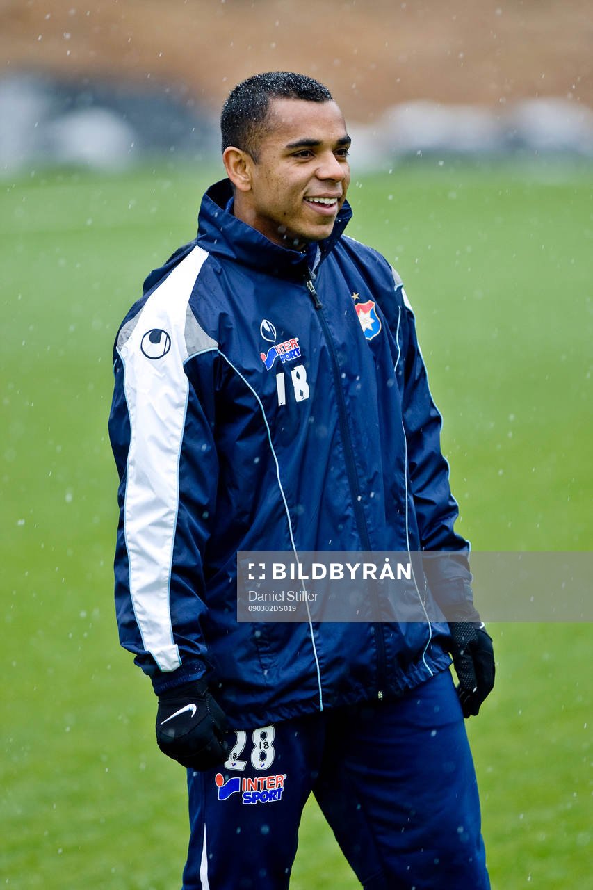 Alvaro Santos första träning med Örgryte