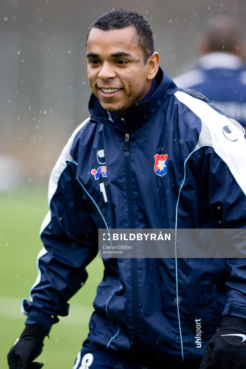 Alvaro Santos första träning med Örgryte