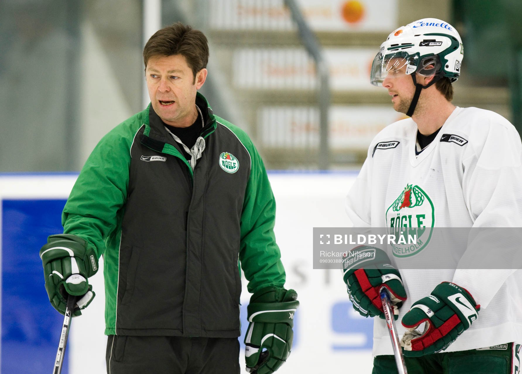 Gunnar Persson, tränare och Jakob Johansson