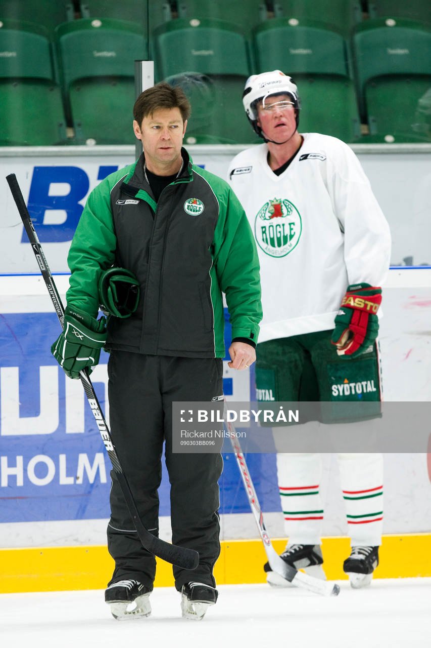 Gunnar Persson, tränare och Kenny Jönsson