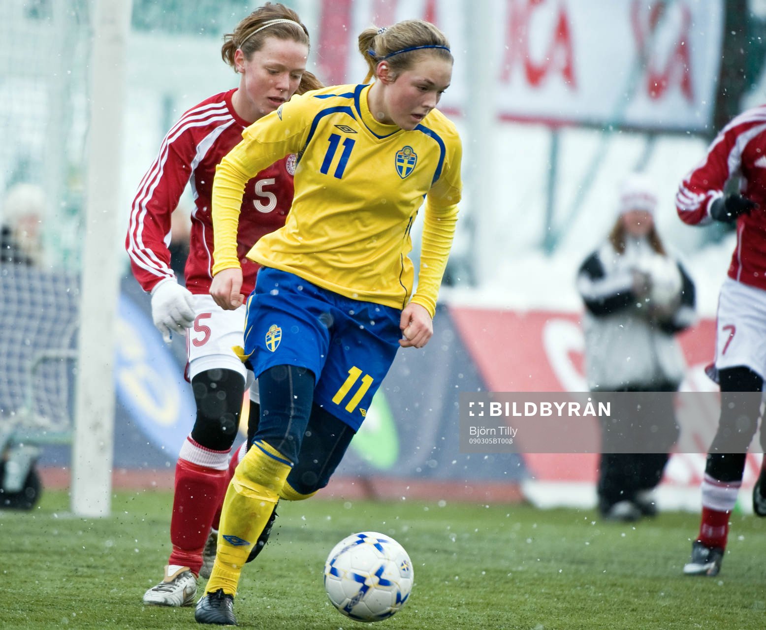 Fotboll, F17/92, flickor, Träningslandskamp, Sverige -