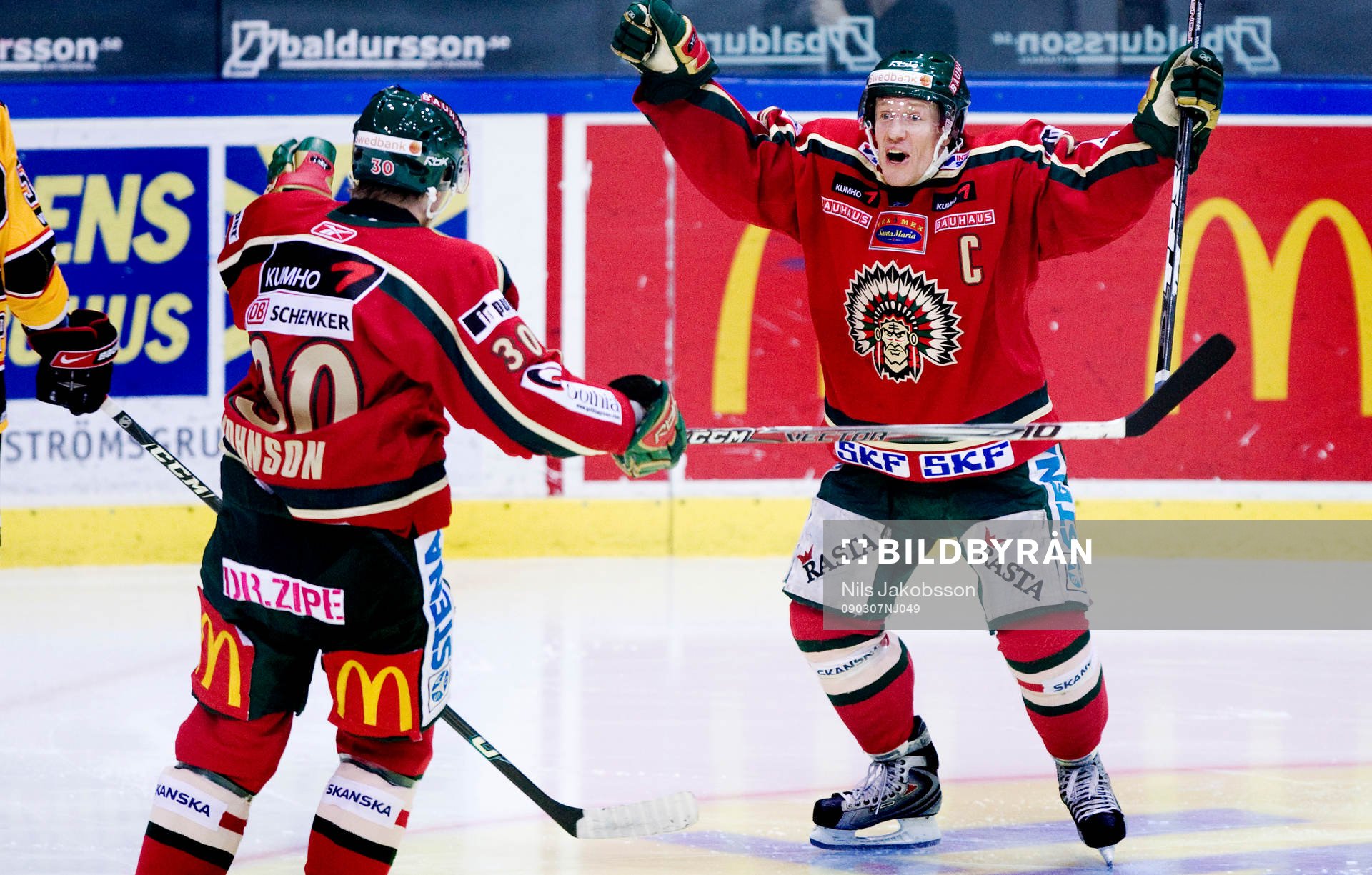 Jonas Johnson, Niklas Andersson, Frölunda jubel