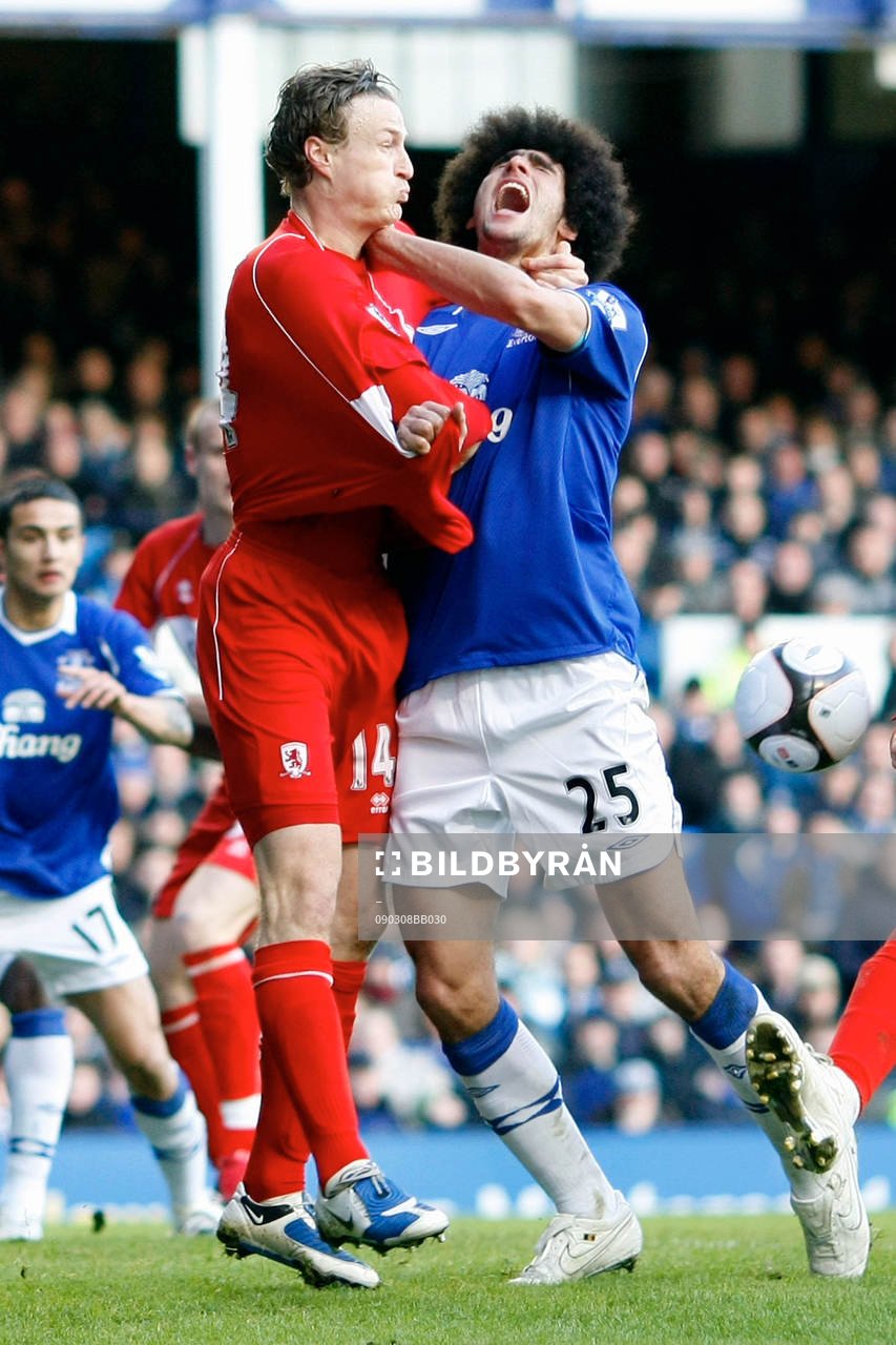 Robert Huth, Middlesbrough och Marouane Fellaini, Everton,